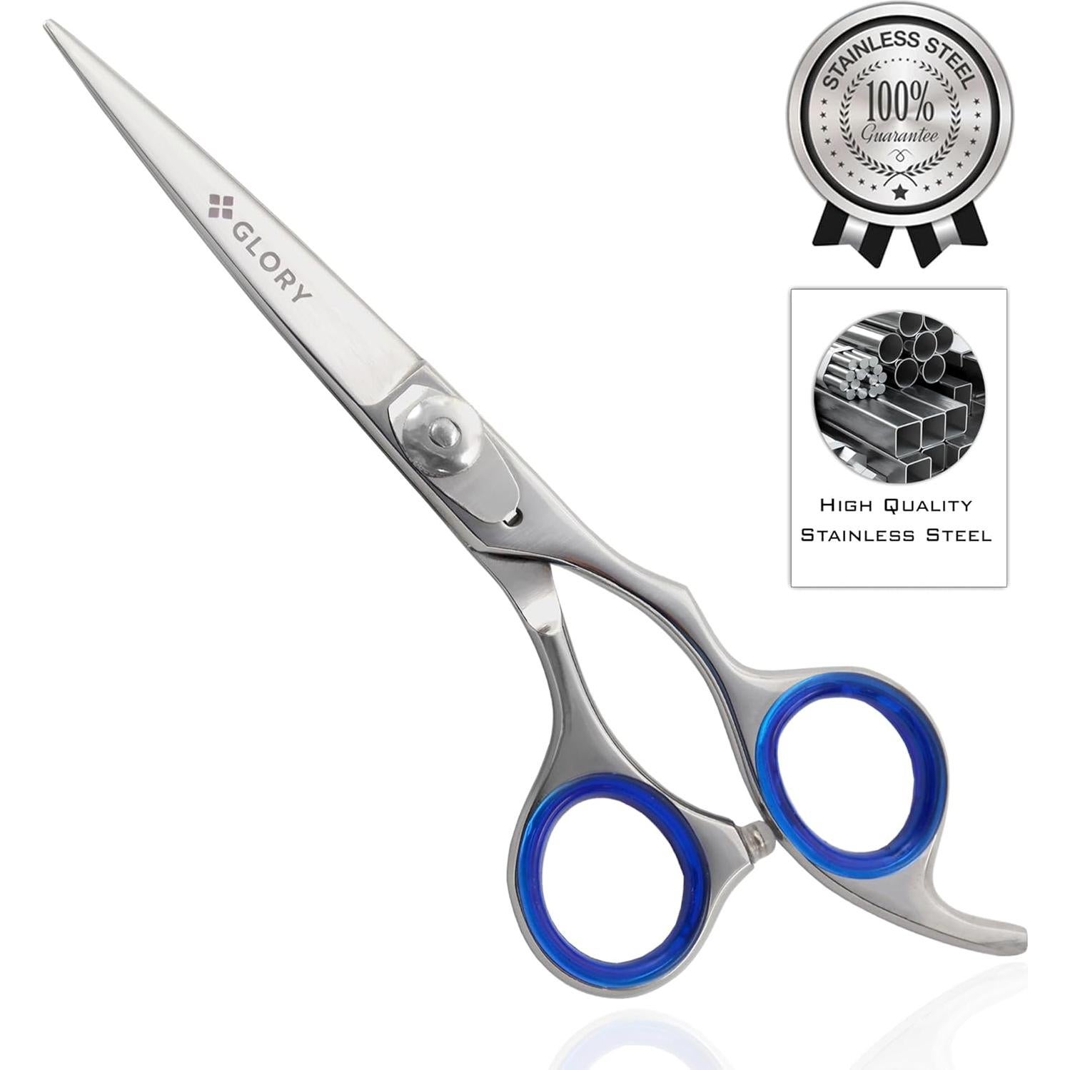 Tijeras de Barbero GLORY 6.5" Acero Inoxidable Diestros