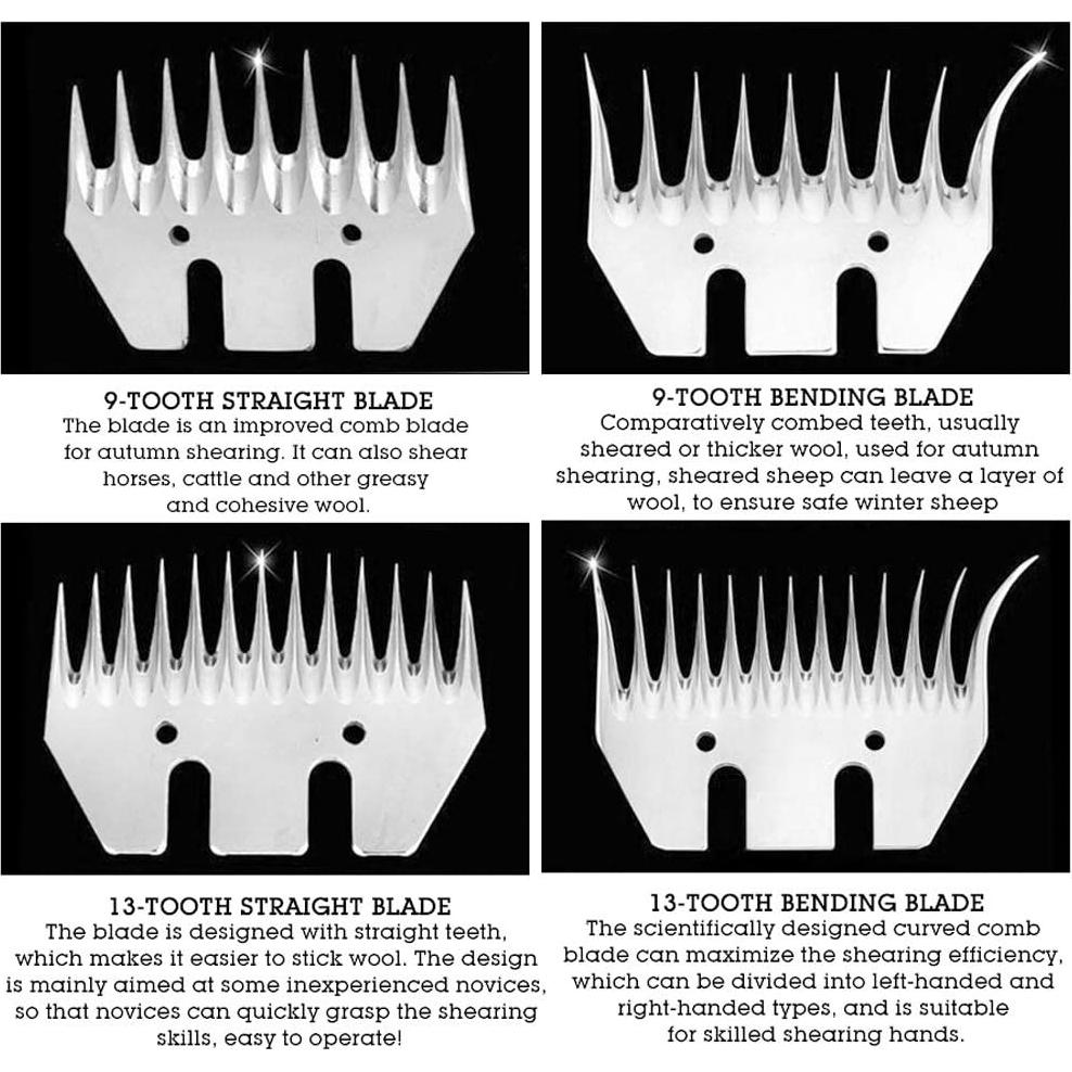 Cuchillas de Shearing GOTOTOP para Cortadoras de Ovejas 13 Dientes