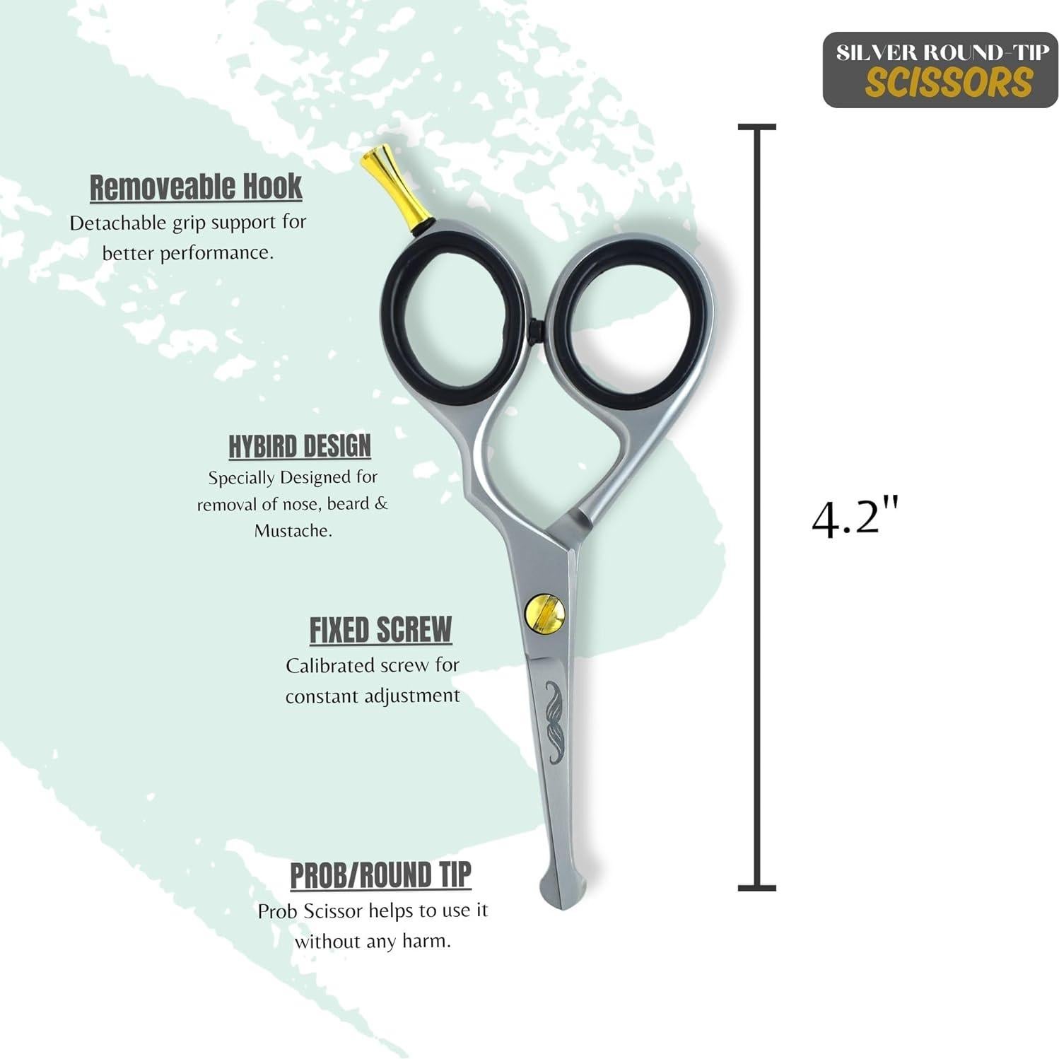 Tijeras de Afeitar para Hombre Massive Bee 10.67 cm Acero Inoxidable