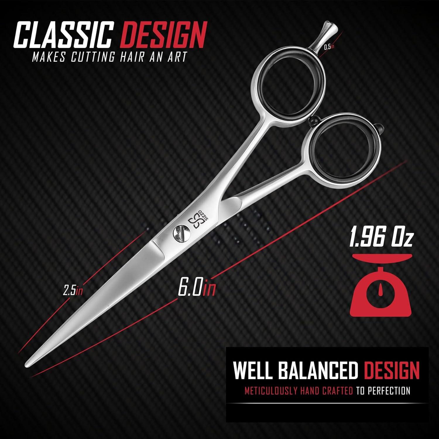 Tijeras de Corte de Cabello SIZZO 6 Pulgadas Acero Inoxidable