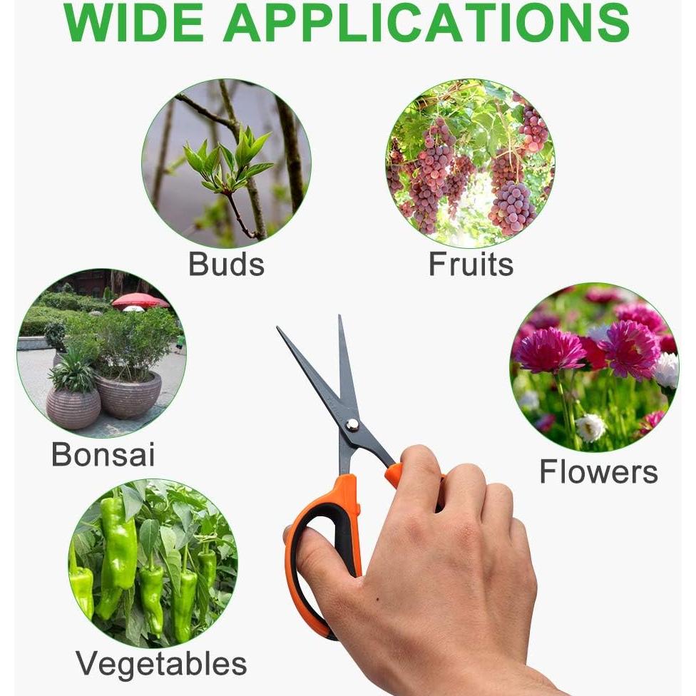 Tijeras de Poda GROWNEER 3 Paquetes con Cuchillas de Teflón
