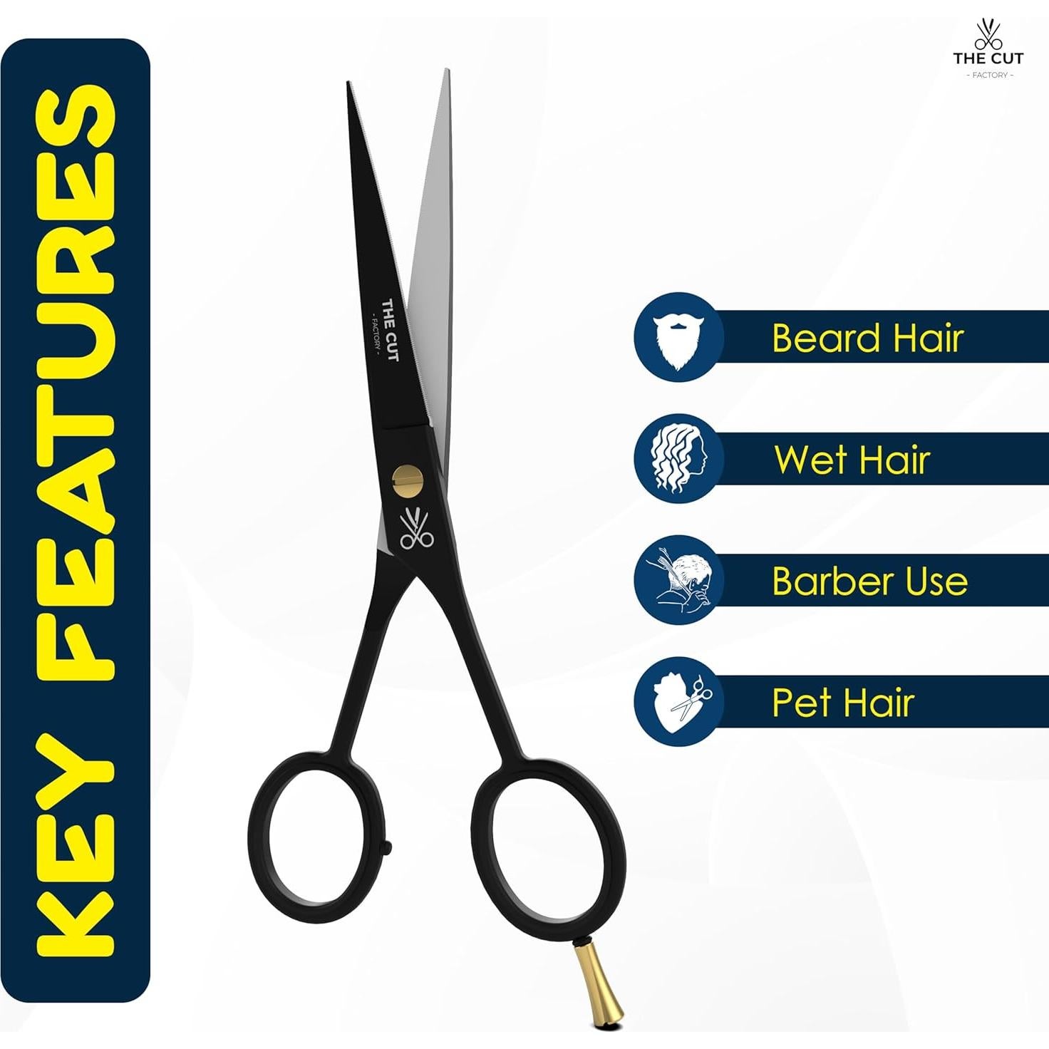 Tijeras de Pelo y Barbero LA FÁBRICA - Acero Inoxidable 15.24 cm