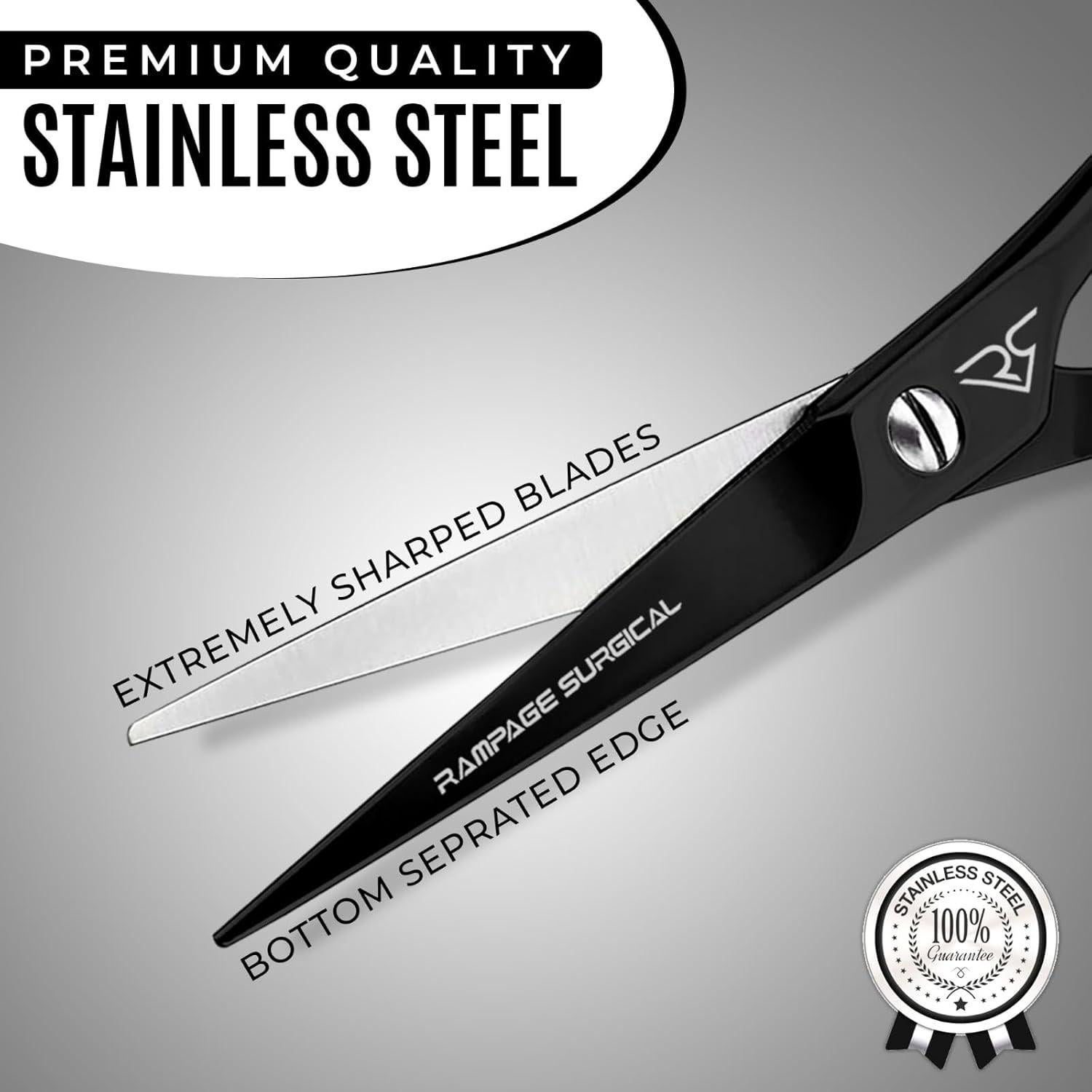 Tijeras de Peluquero Profesional Rampage 16.51 cm Acero Inoxidable