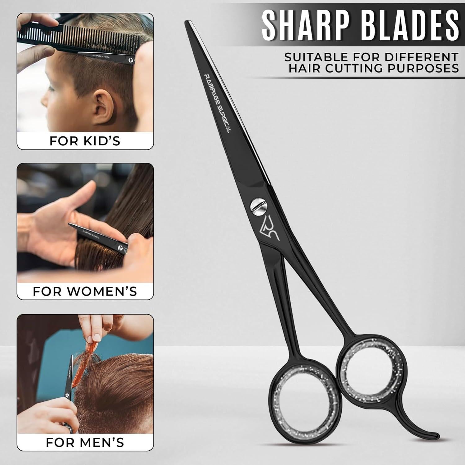 Tijeras de Peluquero Profesional Rampage 16.51 cm Acero Inoxidable