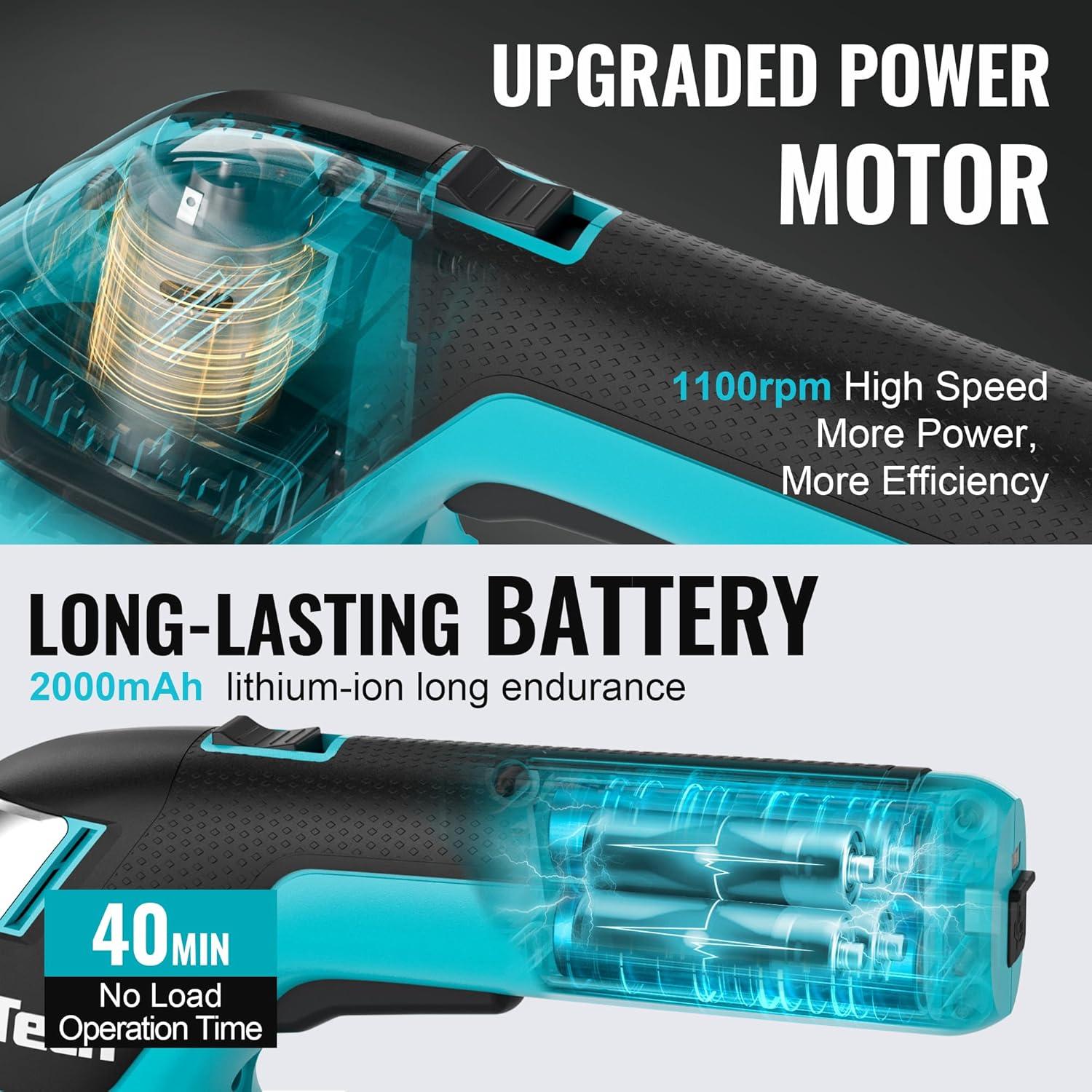 Cortadora de Setos Inalámbrica DURATECH 7.2V 3-en-1 con Poste 127cm