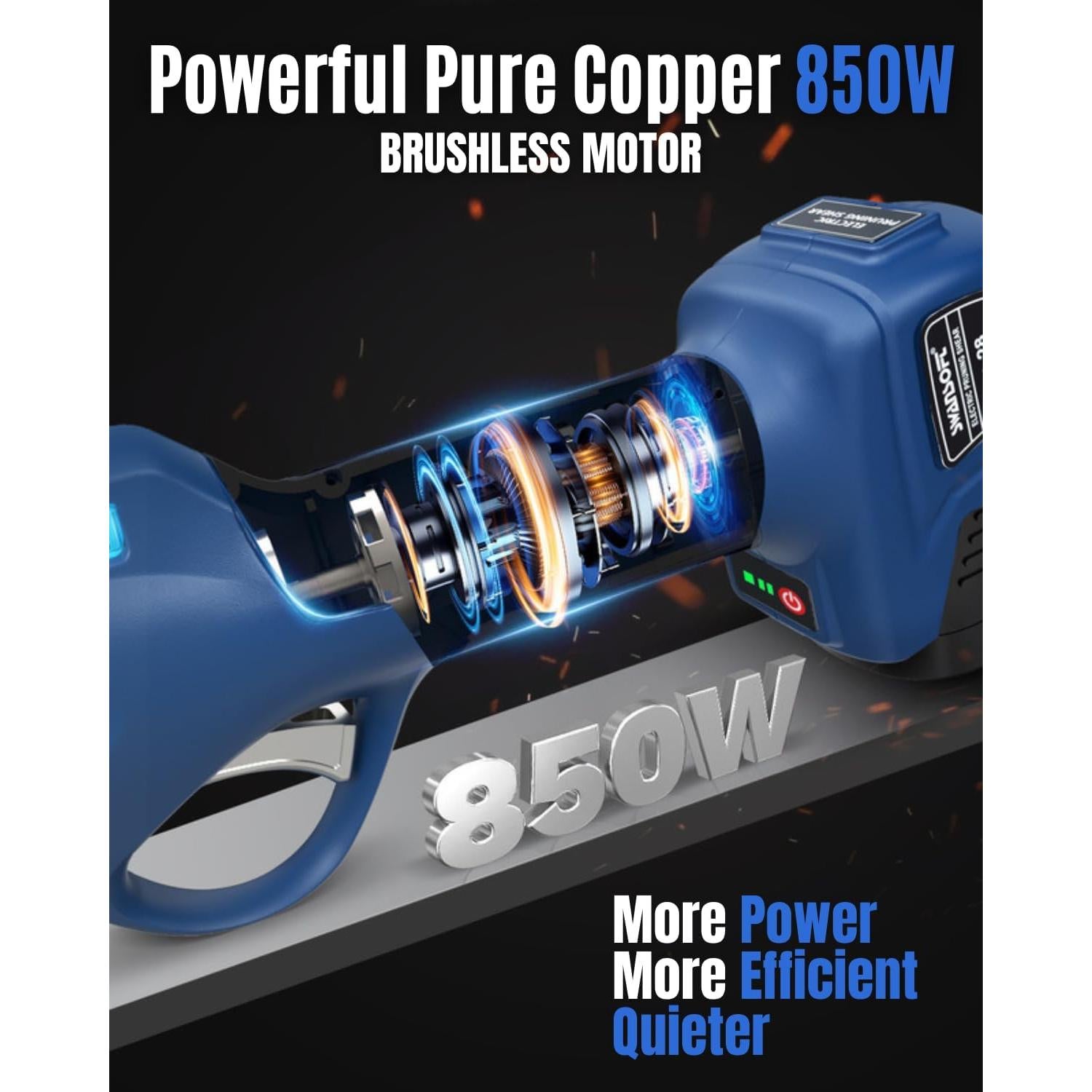 Tijeras de Podar Eléctricas SWANSOFT PRU28, Corte 28mm, 850W