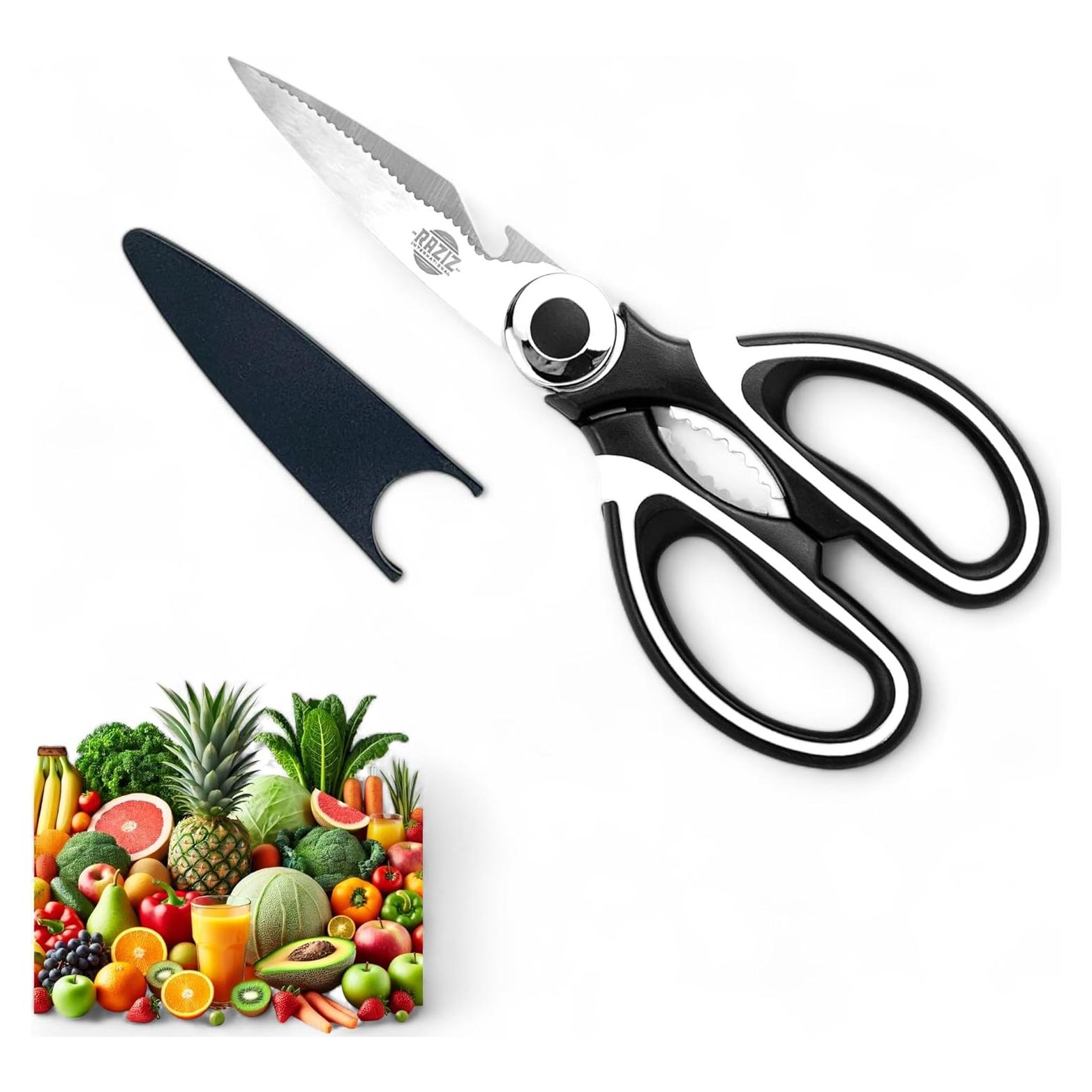 Tijeras de Cocina RAZIZ - Acero Inoxidable, Multifuncionales