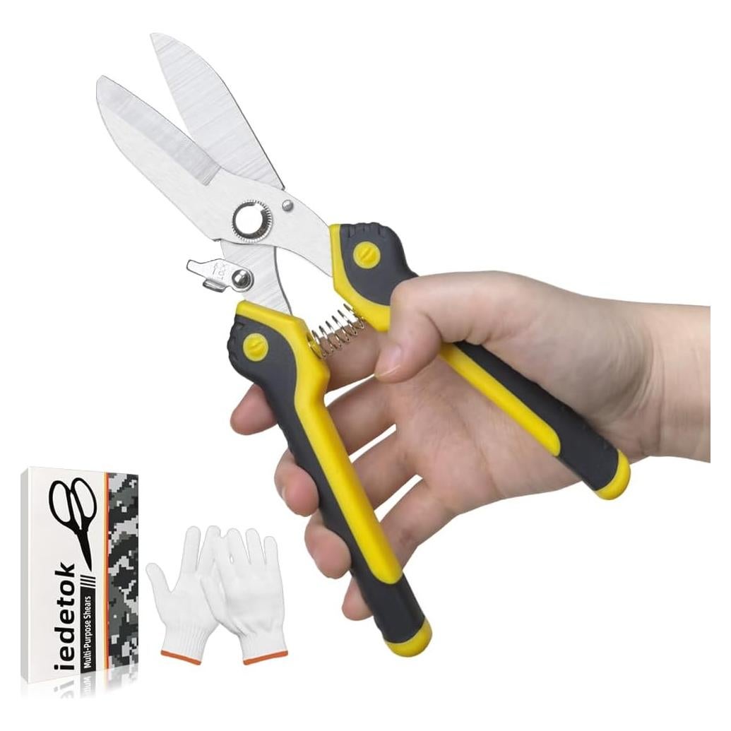 Tijeras industriales iedetok 23 cm acero inoxidable serradas