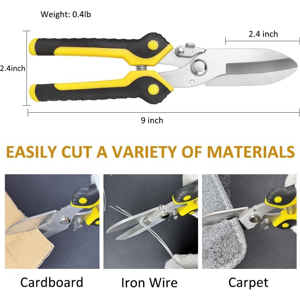 Tijeras industriales iedetok 23 cm acero inoxidable serradas