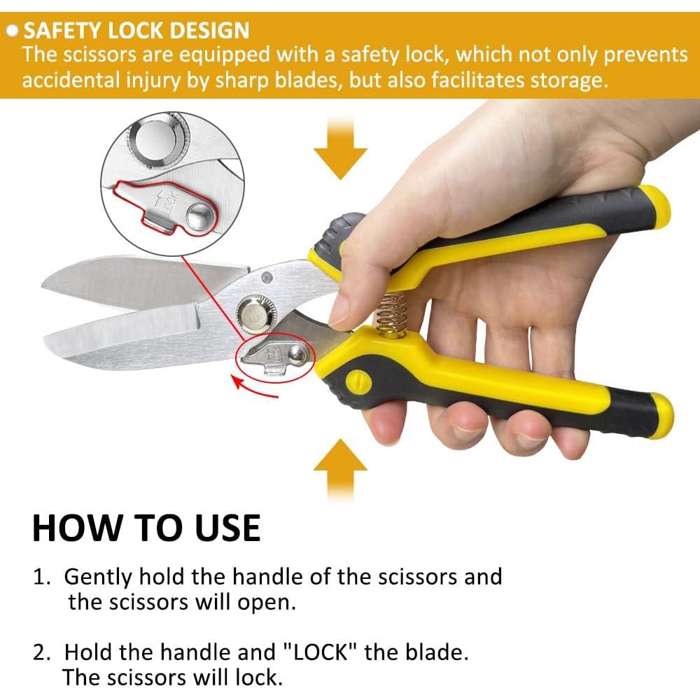 Tijeras industriales iedetok 23 cm acero inoxidable serradas