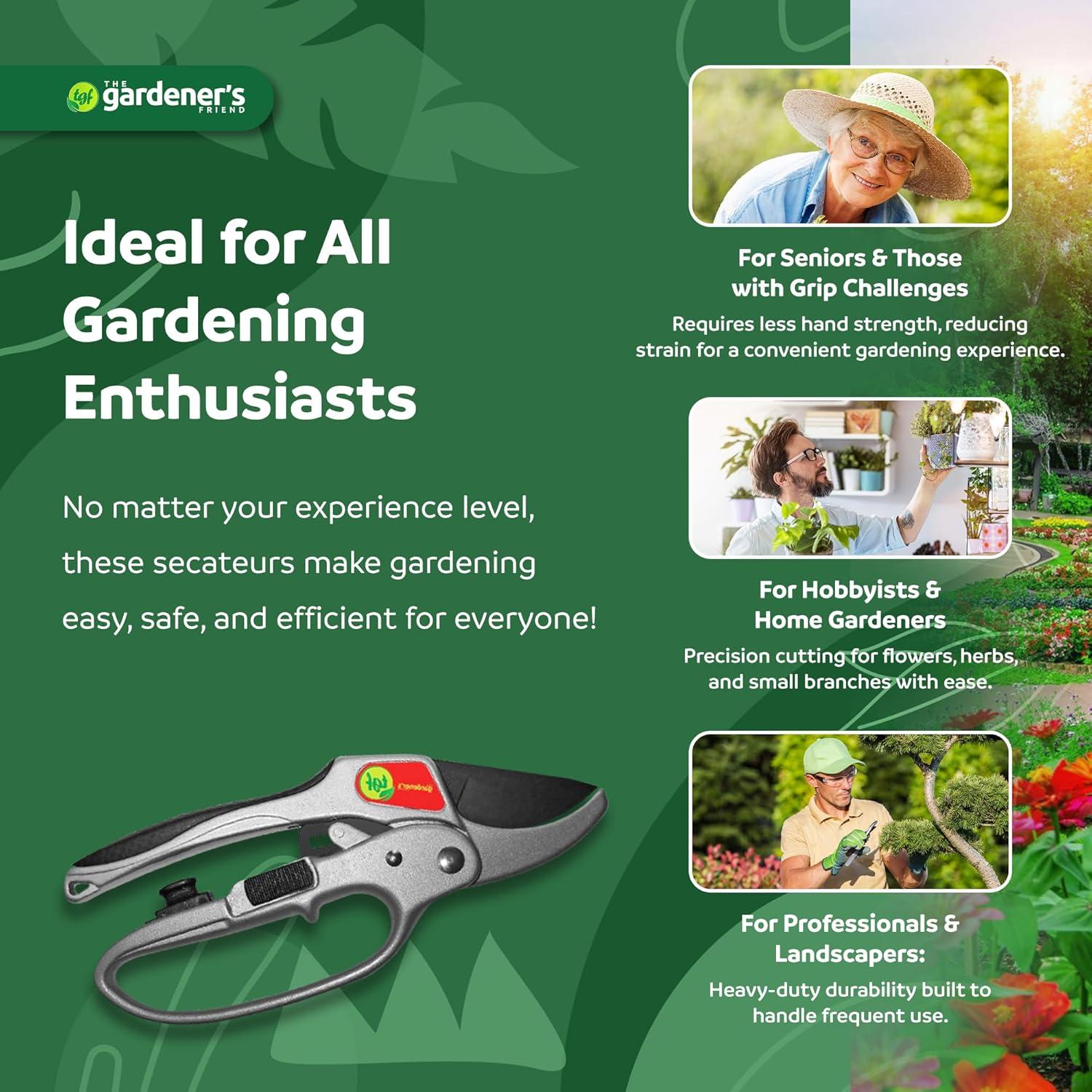 Tijeras de Podar Ratchet El Amigo del Jardinero 205mm