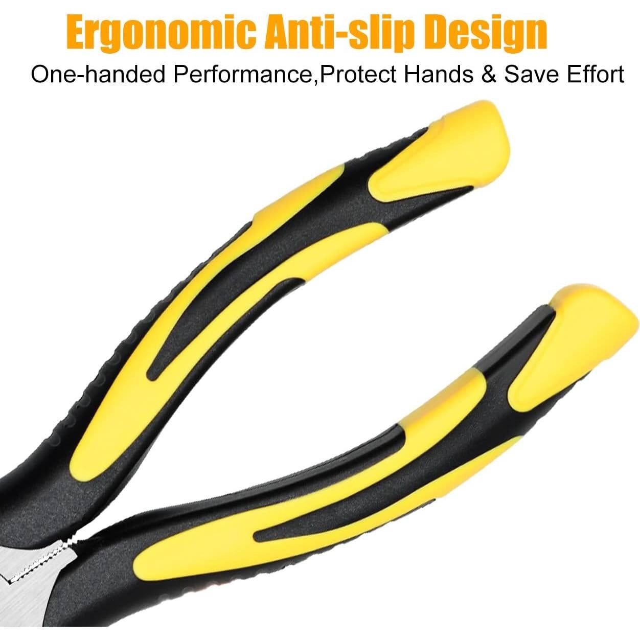 Alicates de Punta Larga ZUZUAN 20 cm y 15 cm Acero Carbono