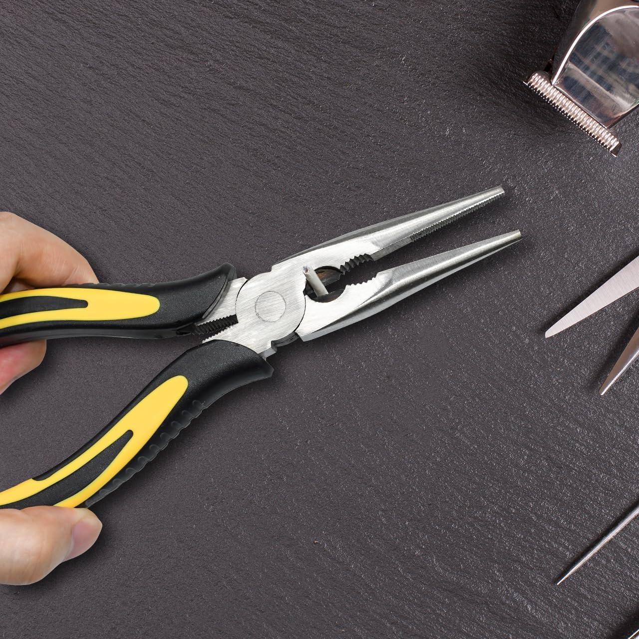 Alicates de Punta Larga ZUZUAN 20 cm y 15 cm Acero Carbono