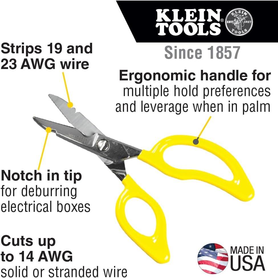 Paquete Tijeras Electricista Klein Tools + Destornillador 15 en 1