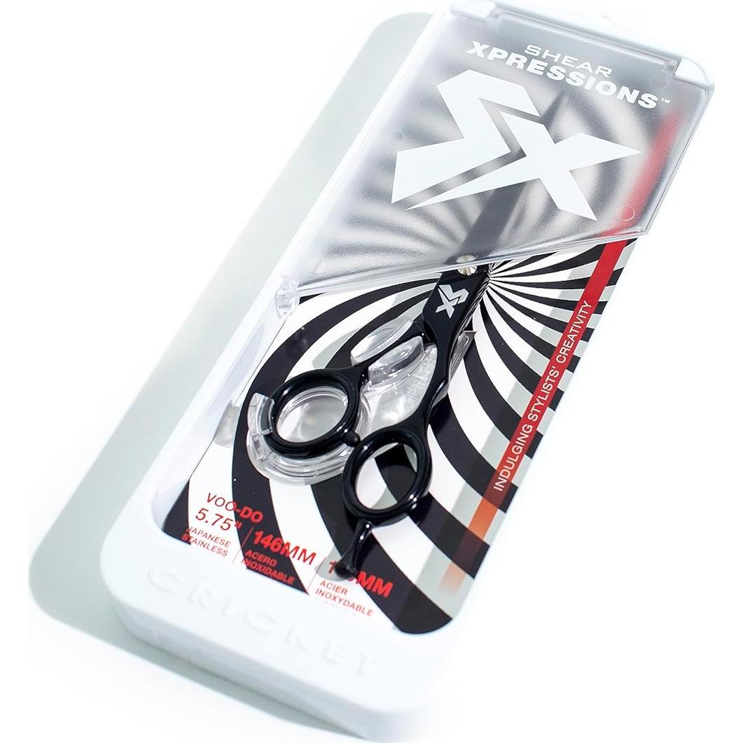 Tijeras de Corte Profesional Cricket Shear Xpressions 14.6 cm - Acero Inoxidable Japonés, Silenciador de Confort