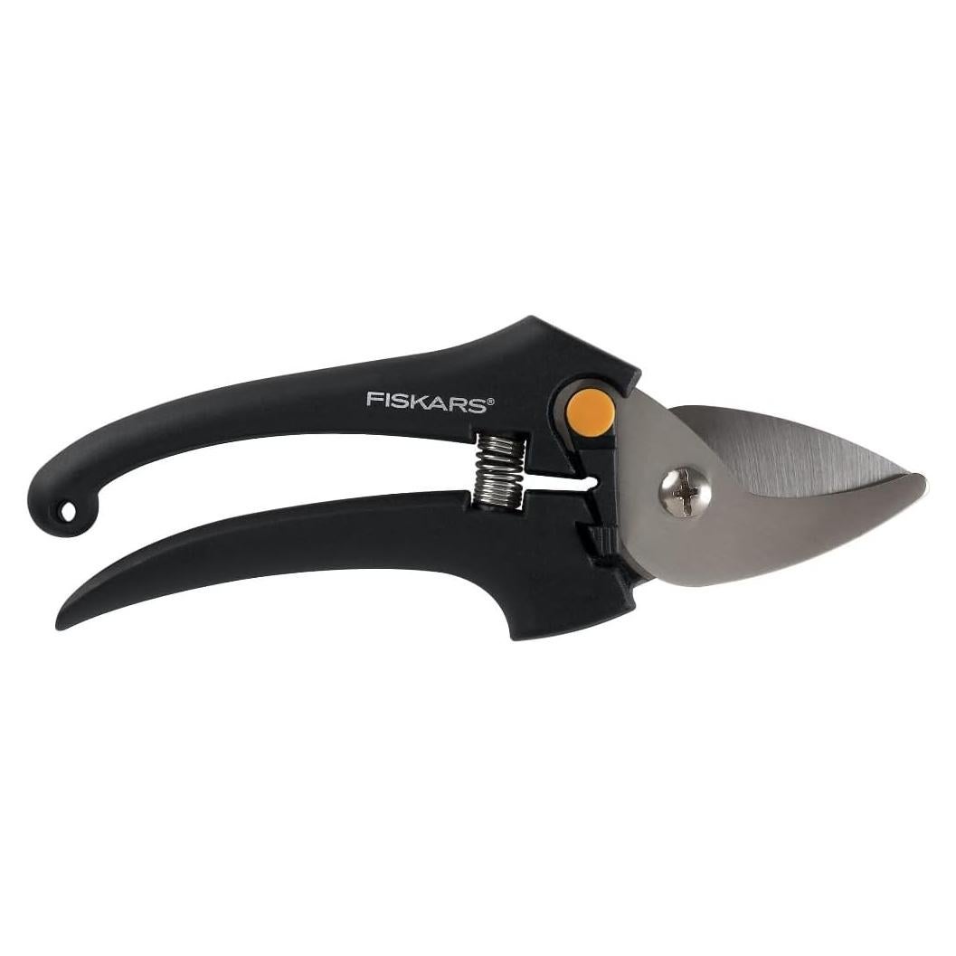 Tijera de Poda Fiskars de Acero Inoxidable 6.35 cm Negra