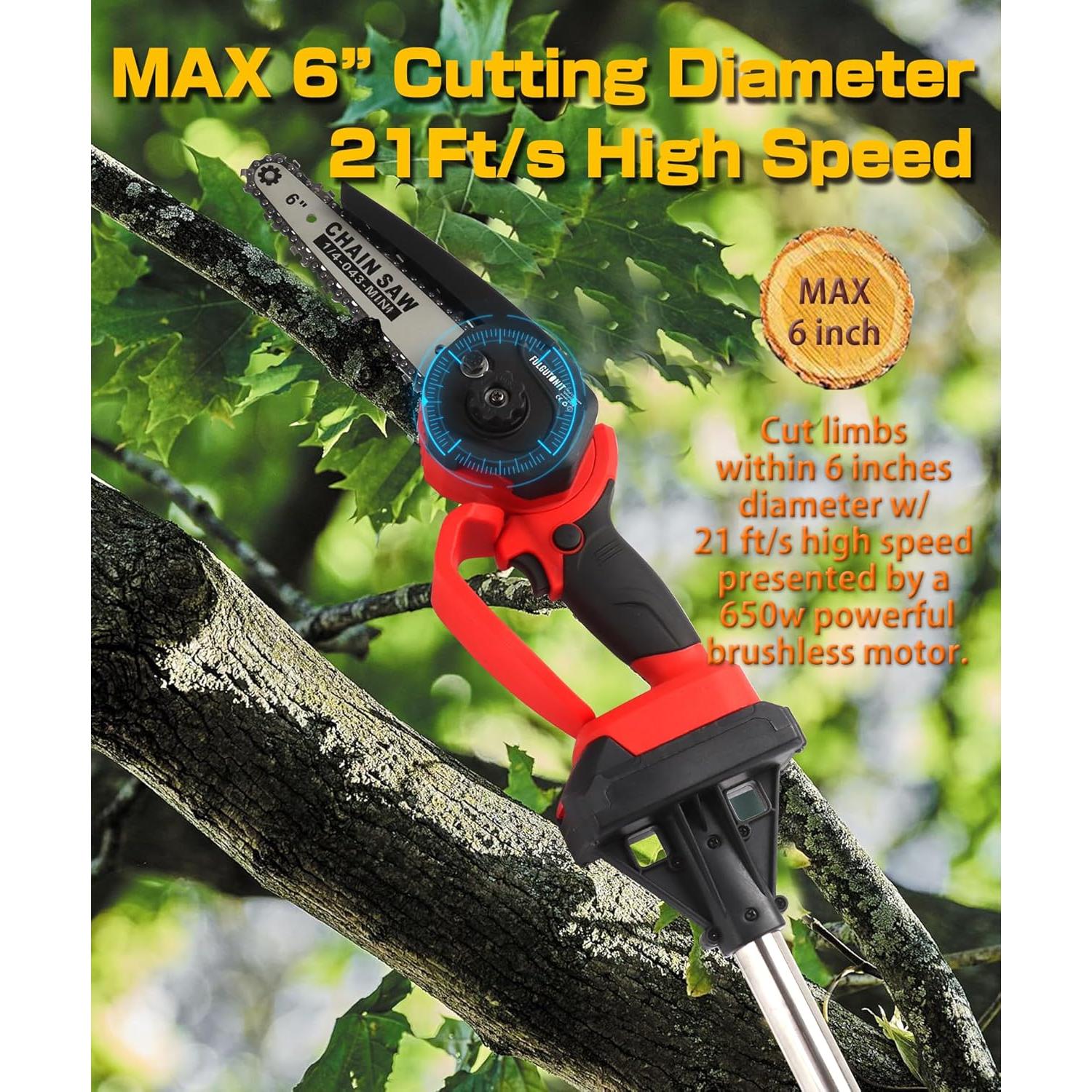 Kit de Podadora Eléctrica Fulgutonit con Motosierra y Baterías