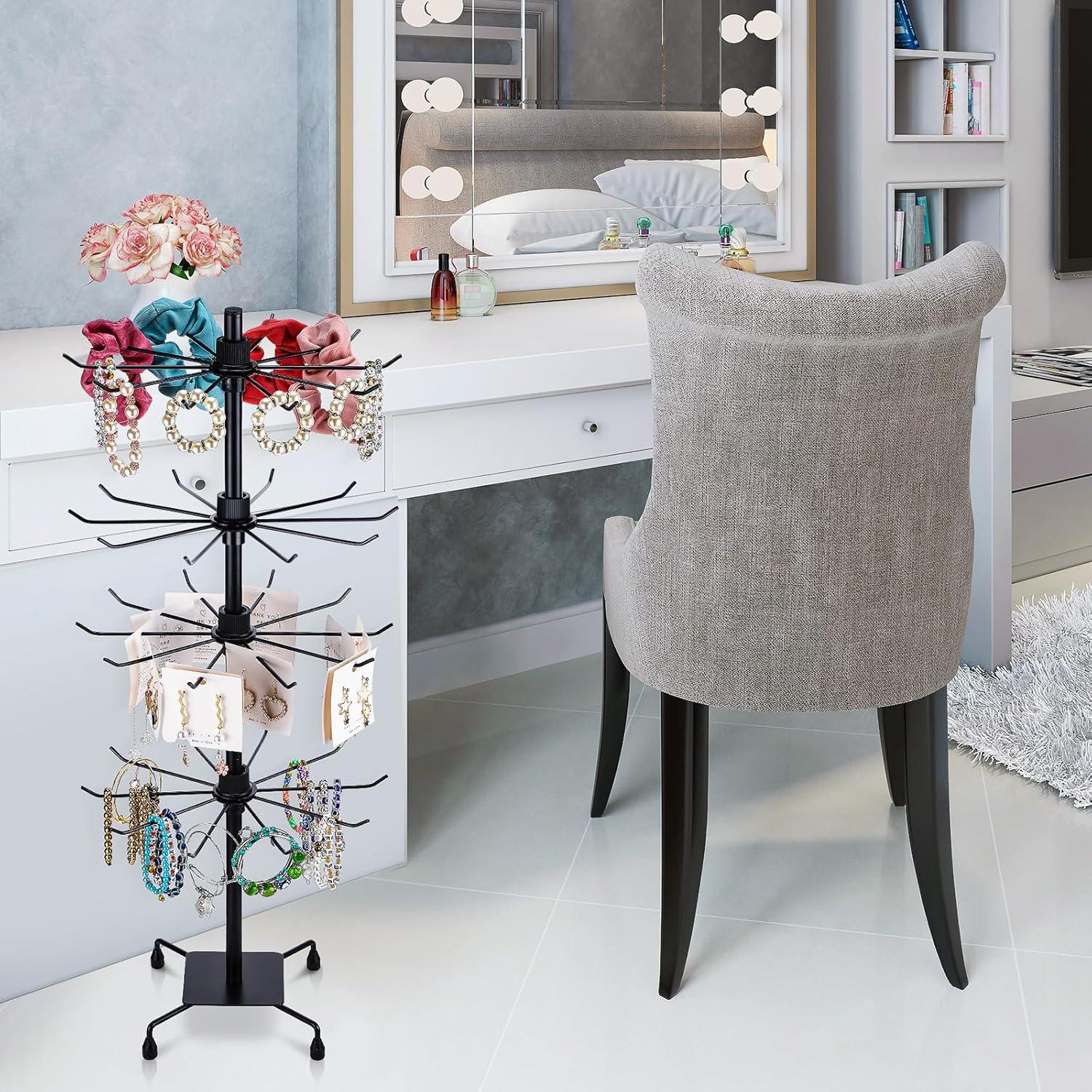 Soporte de Joyería BBTO 2 Pcs Rotatorio 95 cm Negro