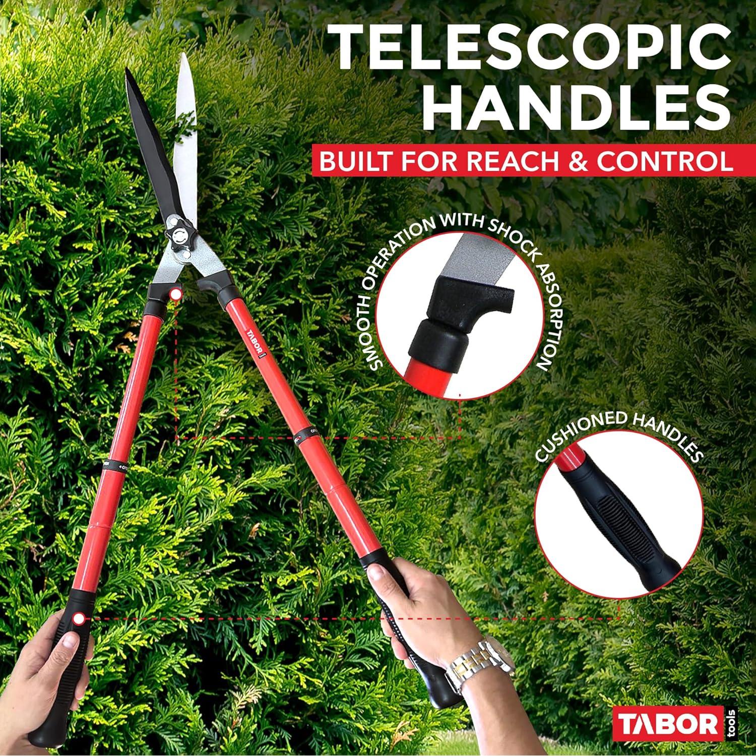 Tijeras de Setos Telescópicas TABOR TOOLS B212A 63.5-83.8 cm