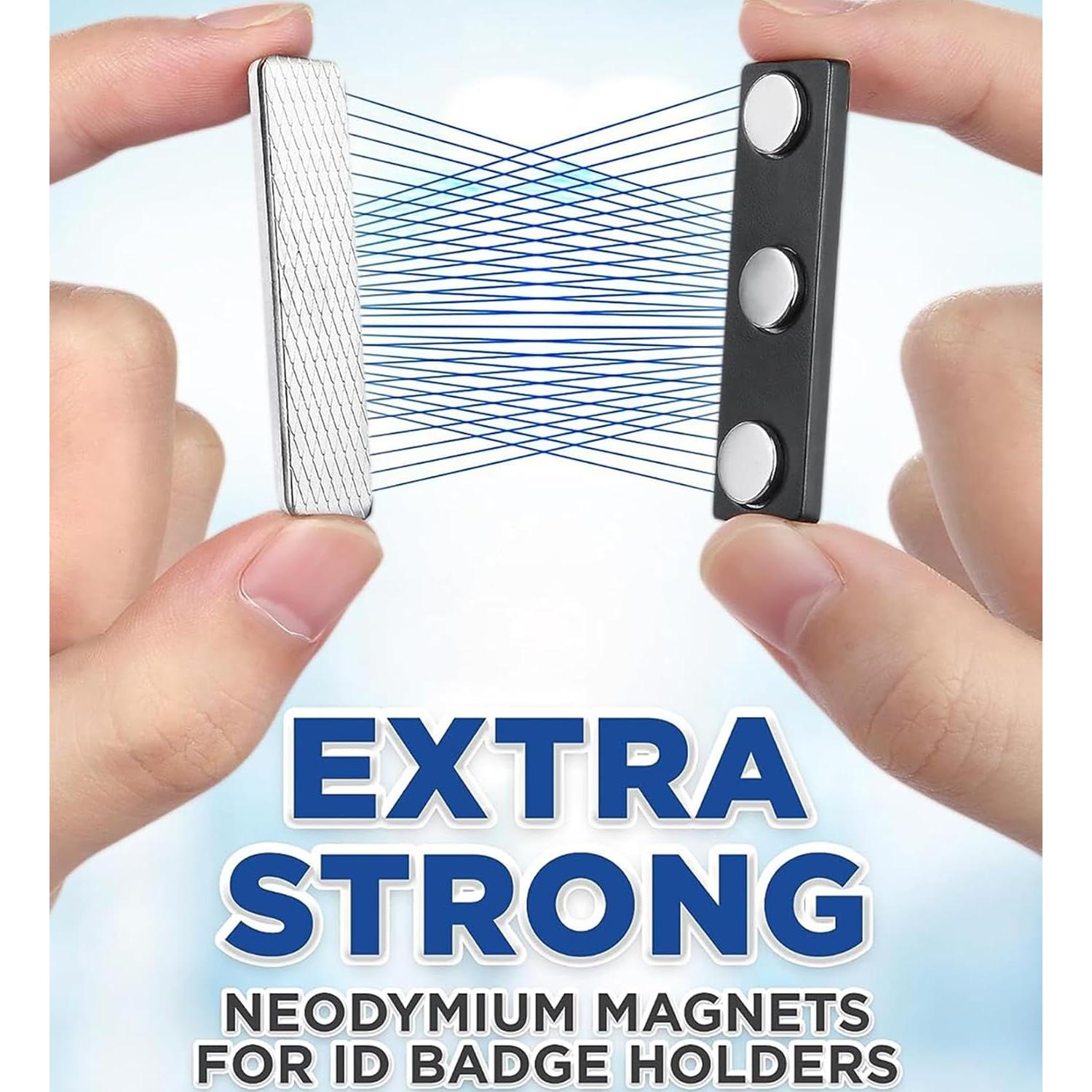 Soporte Magnético para Insignias SALEX - Paquete de 3 Unidades