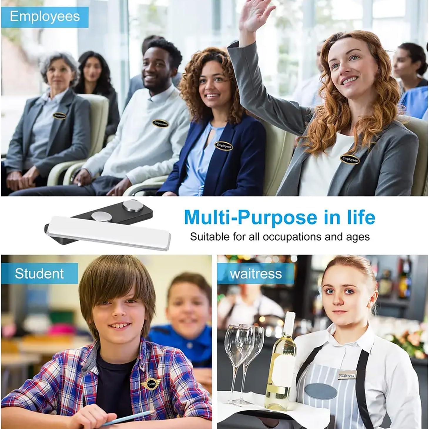 Soporte Magnético para Insignias SALEX - Paquete de 3 Unidades