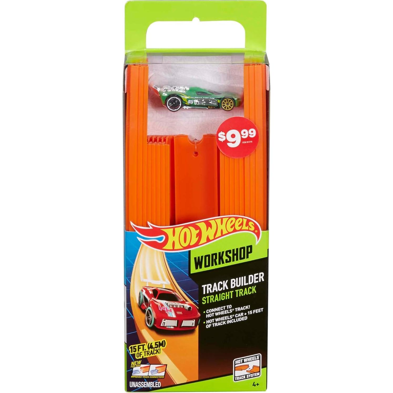 Juego de Pista Recta Hot Wheels 37 Piezas 4,57 m