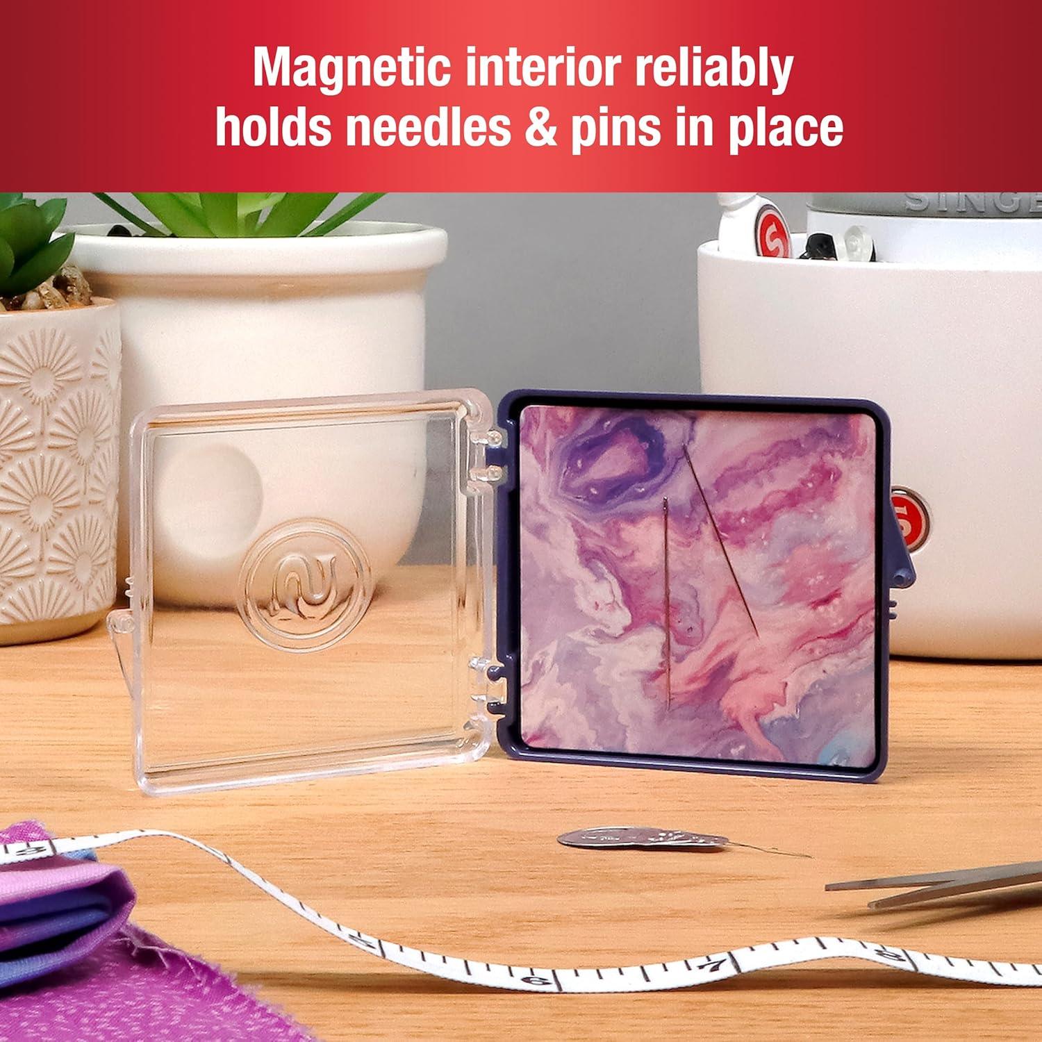 Compacto Magnético para Agujas SINGER con Lupa y 2 Agujas