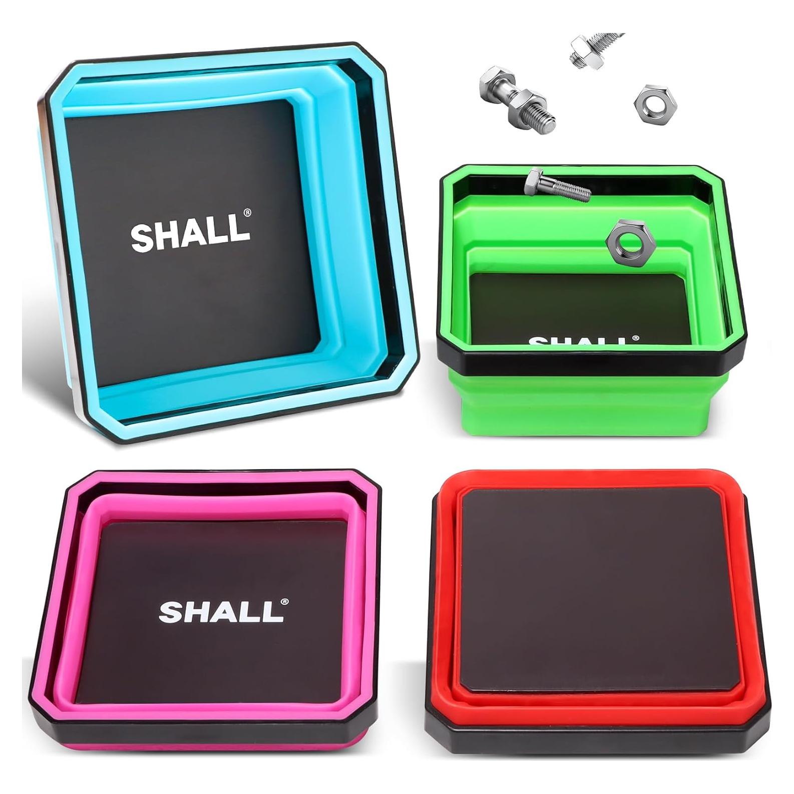 Juego de 4 Bandejas Magnéticas Plegables SHALL 11.43 cm