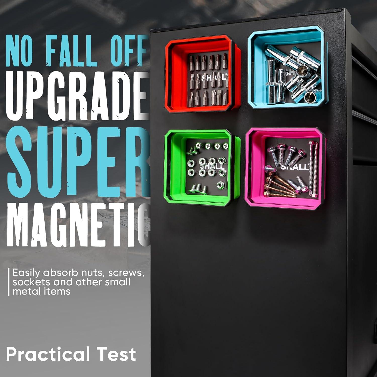 Juego de 4 Bandejas Magnéticas Plegables SHALL 11.43 cm