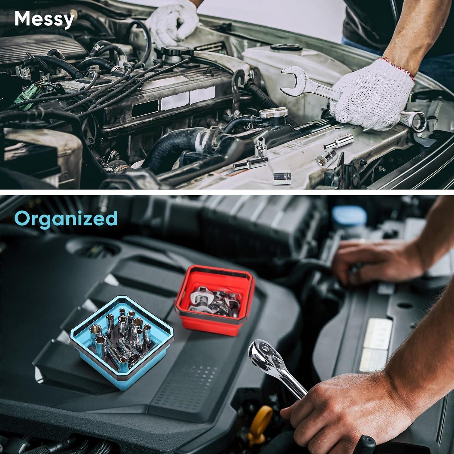 Juego de 4 Bandejas Magnéticas Plegables SHALL 11.43 cm