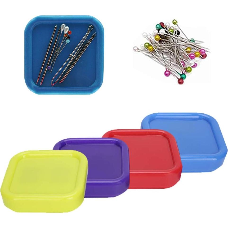 4 Almohadillas Magnéticas para Costura Liyeehao - 8.5x2.2cm