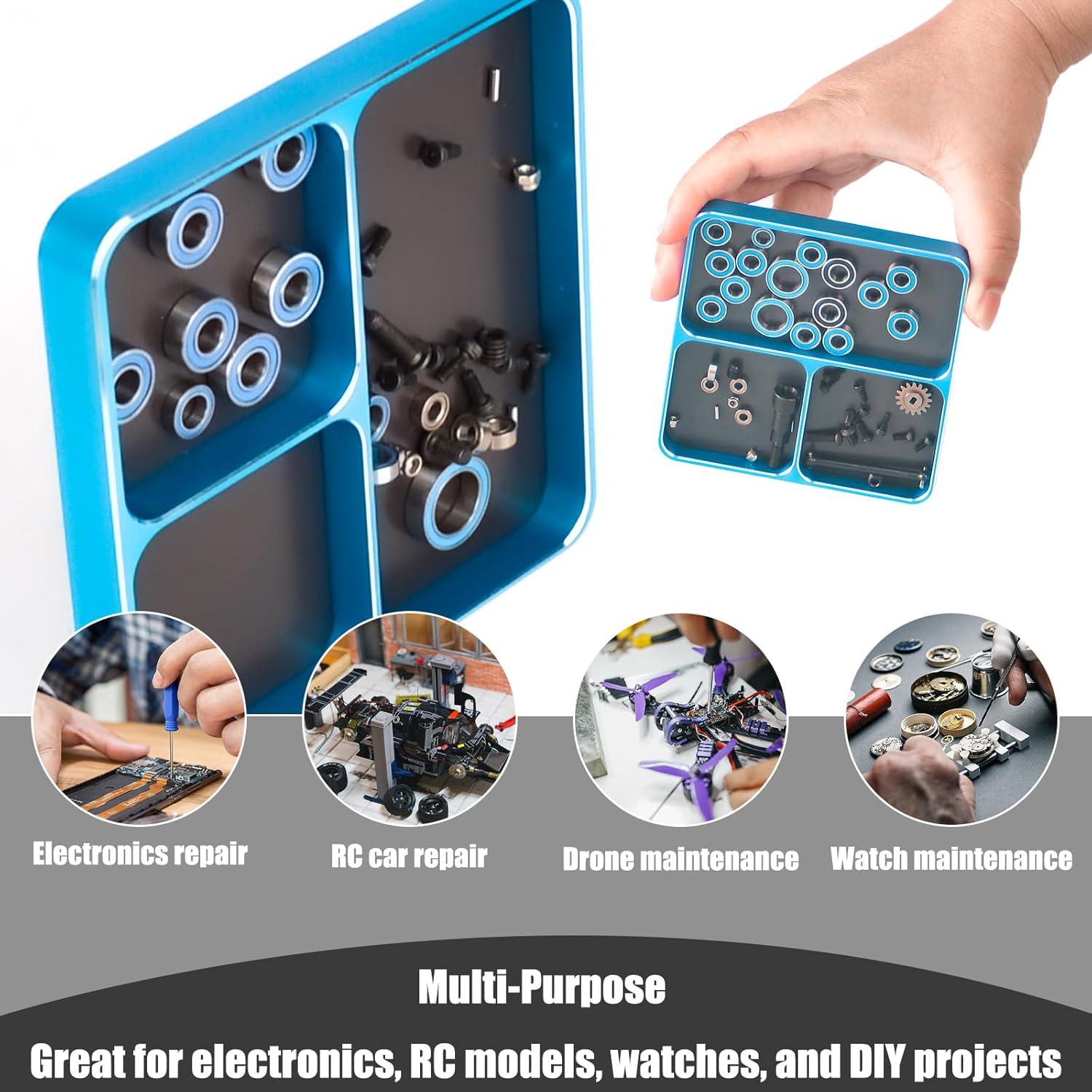 Bandeja Organizadora Magnética Fraizoe RC 9.9cm Aluminio Azul