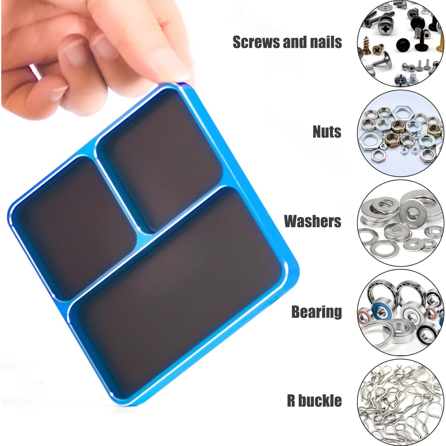 Bandeja Organizadora Magnética Fraizoe RC 9.9cm Aluminio Azul