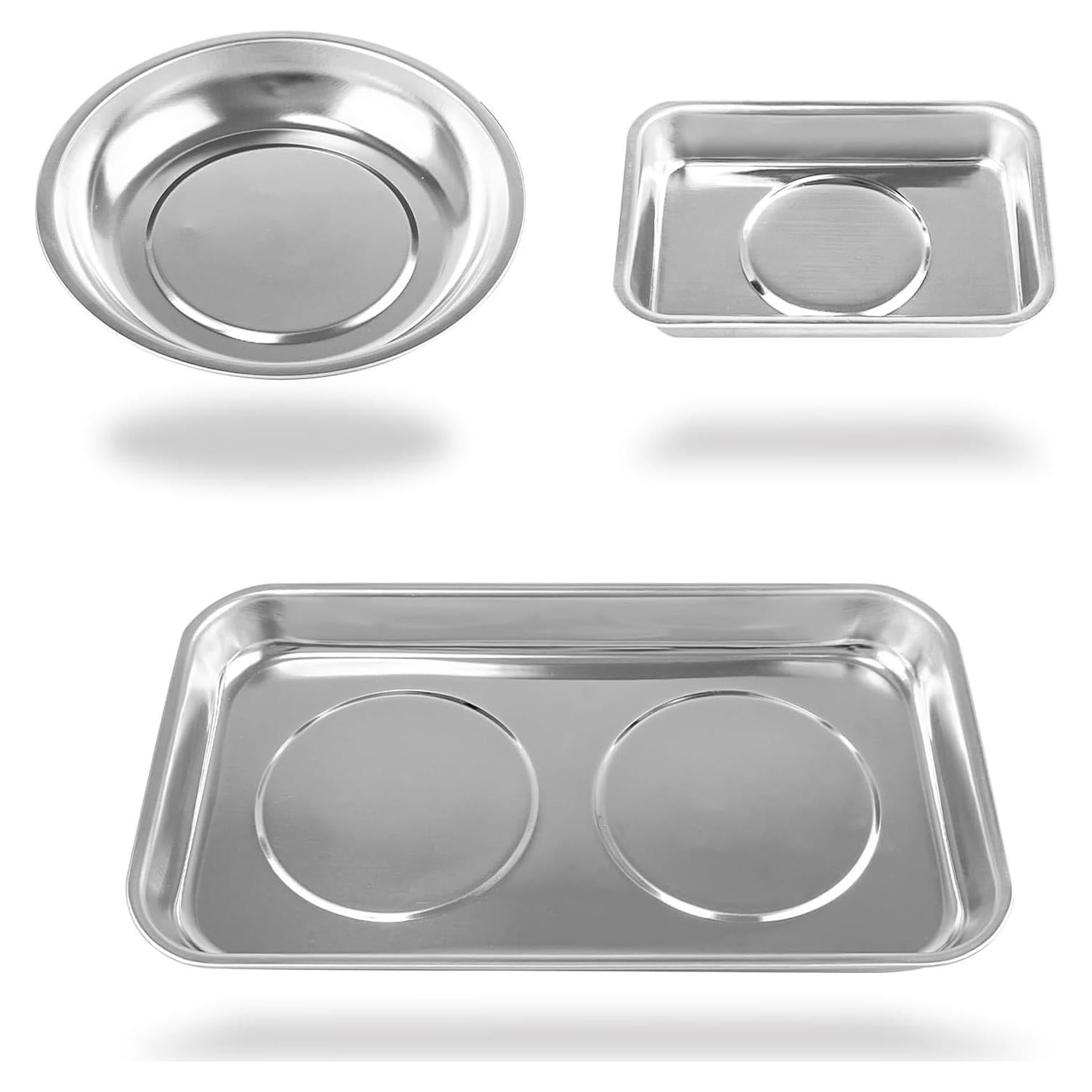 C&T Set de Bandejas Magnéticas de Acero Inoxidable 3 Piezas
