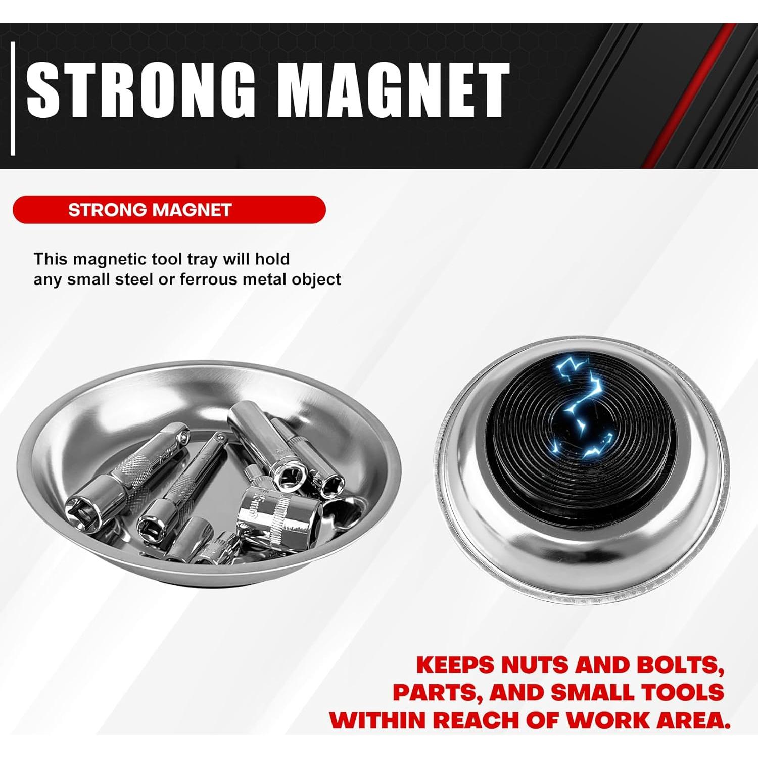 C&T Set de Bandejas Magnéticas de Acero Inoxidable 3 Piezas