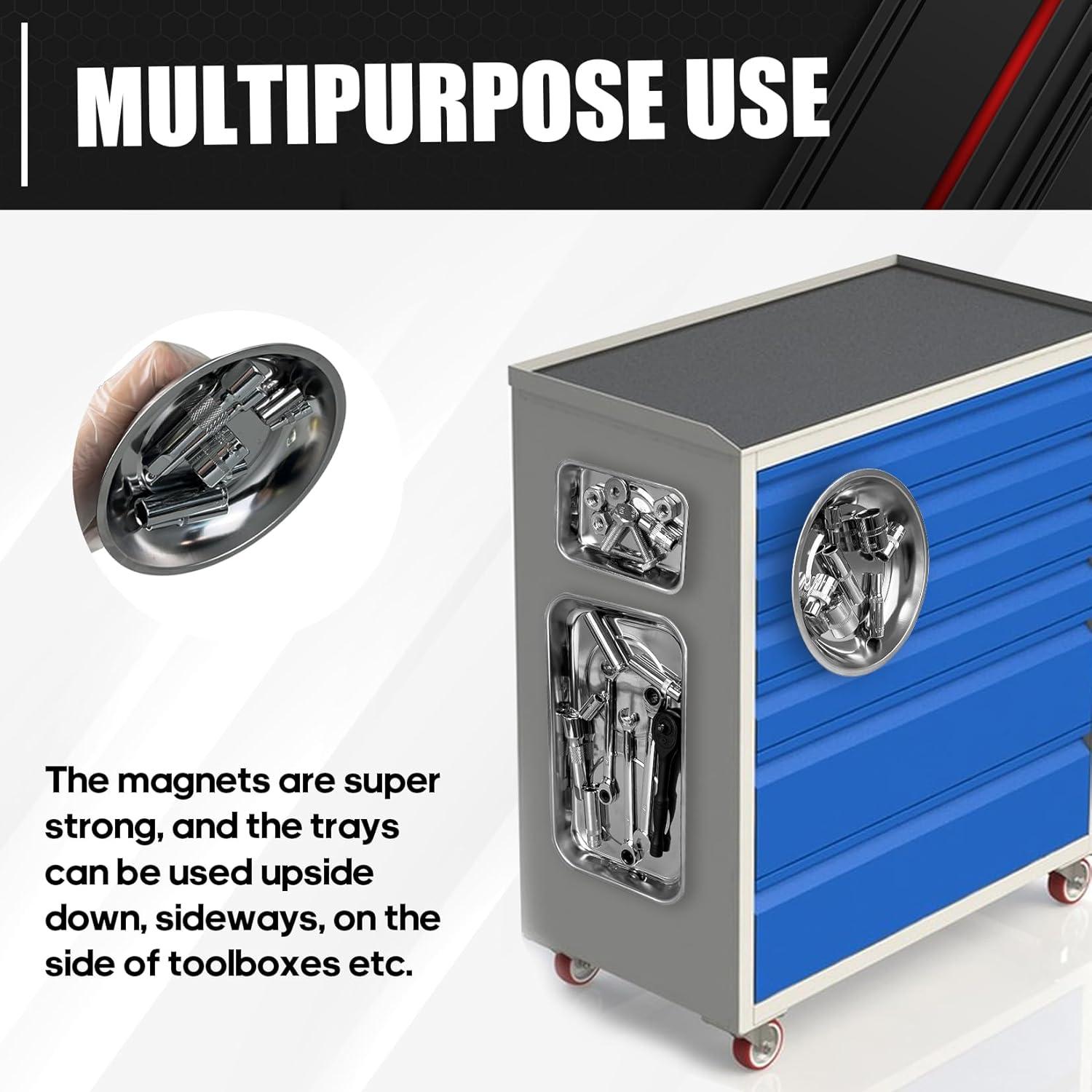 C&T Set de Bandejas Magnéticas de Acero Inoxidable 3 Piezas