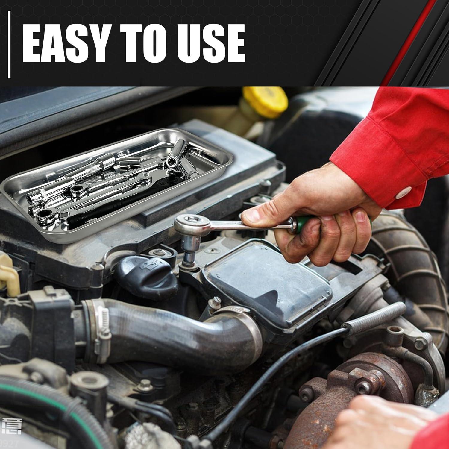 C&T Set de Bandejas Magnéticas de Acero Inoxidable 3 Piezas