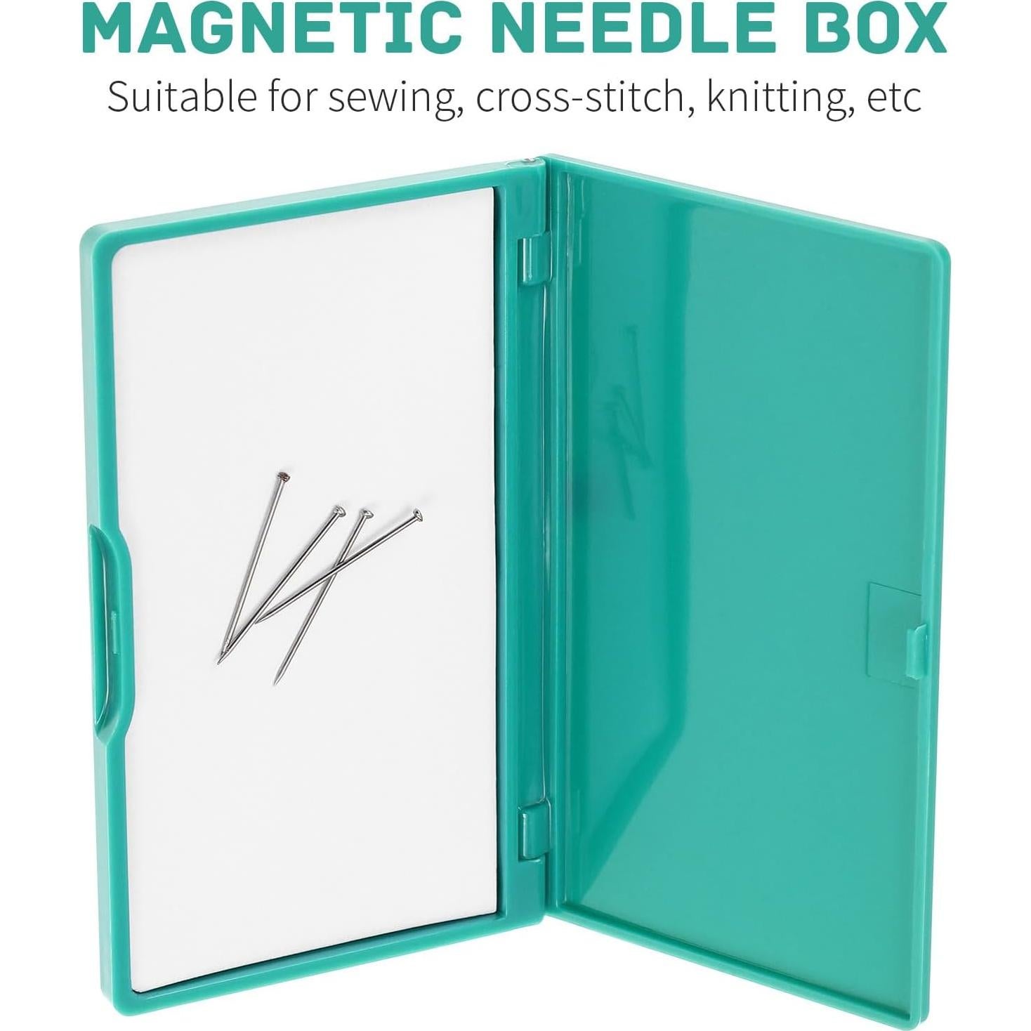 Organizador de Agujas Magnéticas Ciieeo - Caja de Almacenamiento Azul