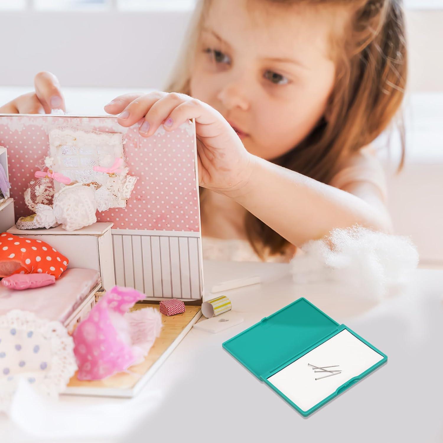 Organizador de Agujas Magnéticas Ciieeo - Caja de Almacenamiento Azul