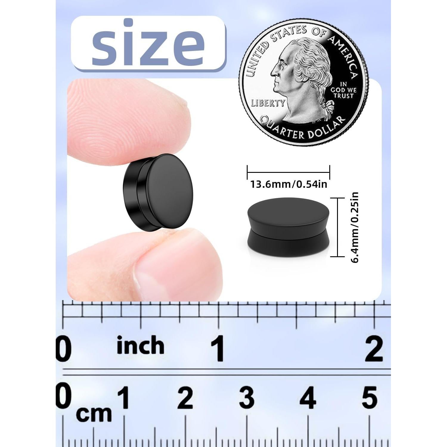 12 Pares de Imán para Hijab Evnlo - Pines Magnéticos Sin Agujas