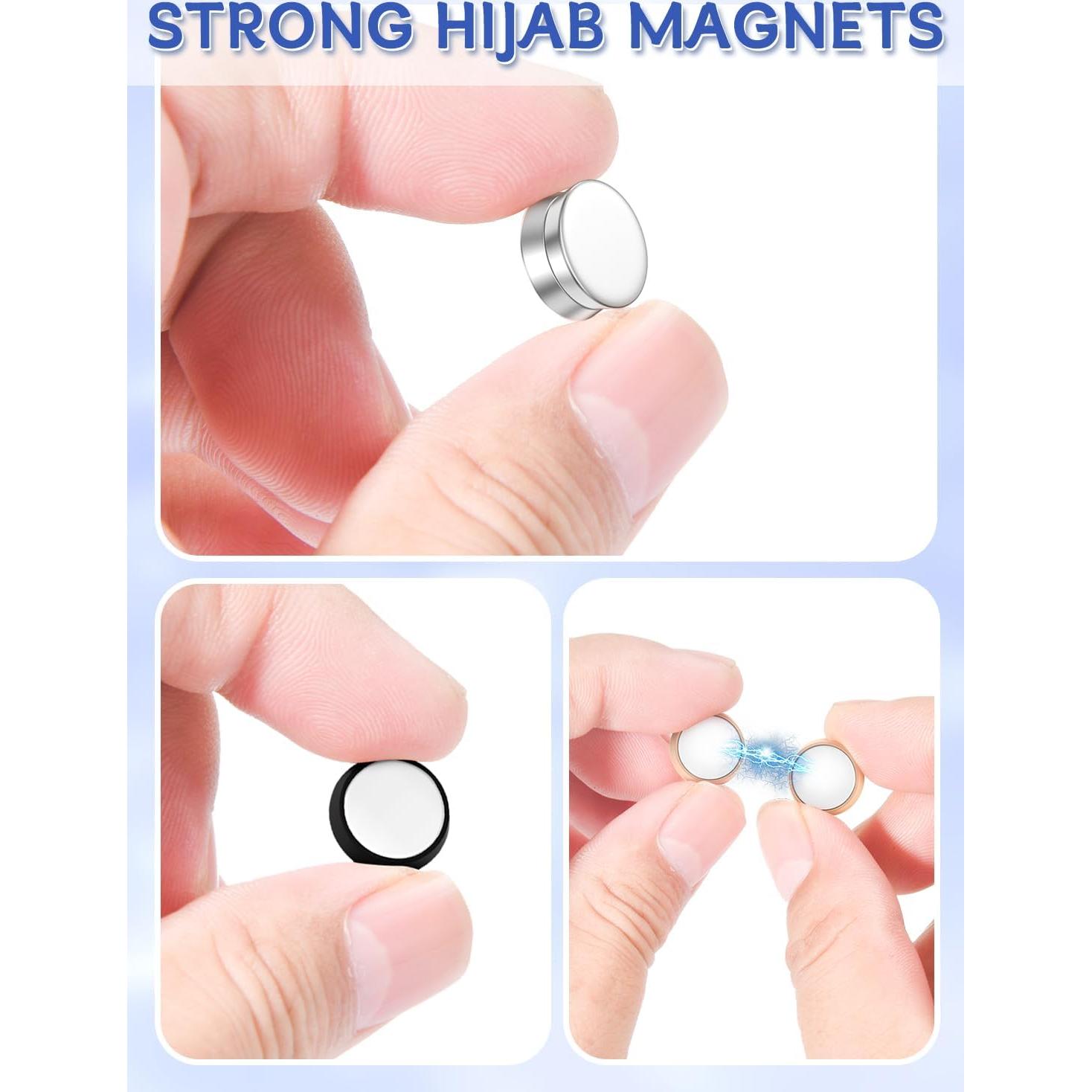 12 Pares de Imán para Hijab Evnlo - Pines Magnéticos Sin Agujas