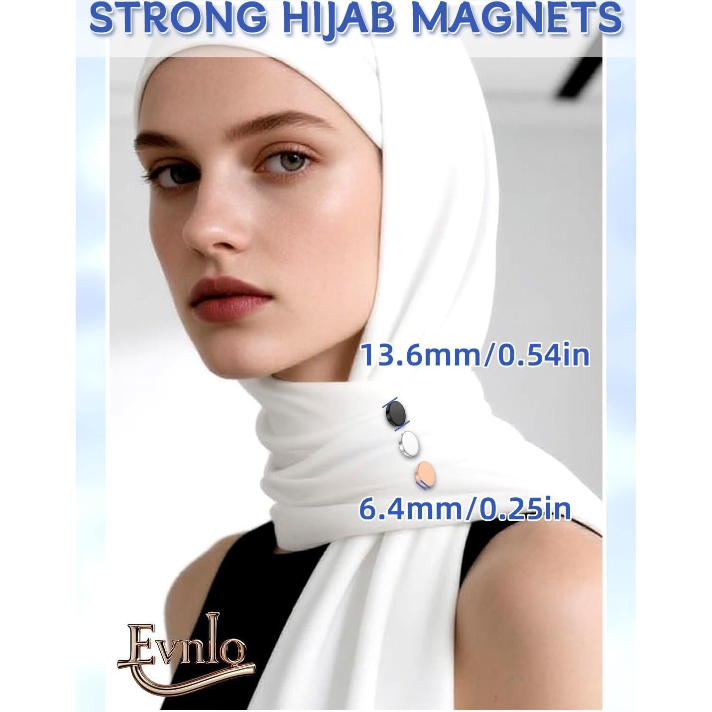 12 Pares de Imán para Hijab Evnlo - Pines Magnéticos Sin Agujas