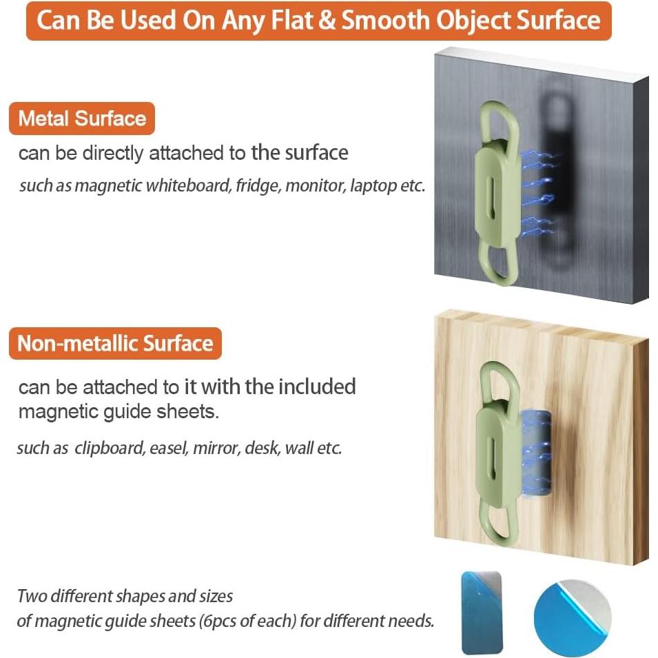 Paquete de 12 Soportes Magnéticos de Silicona Freewindo