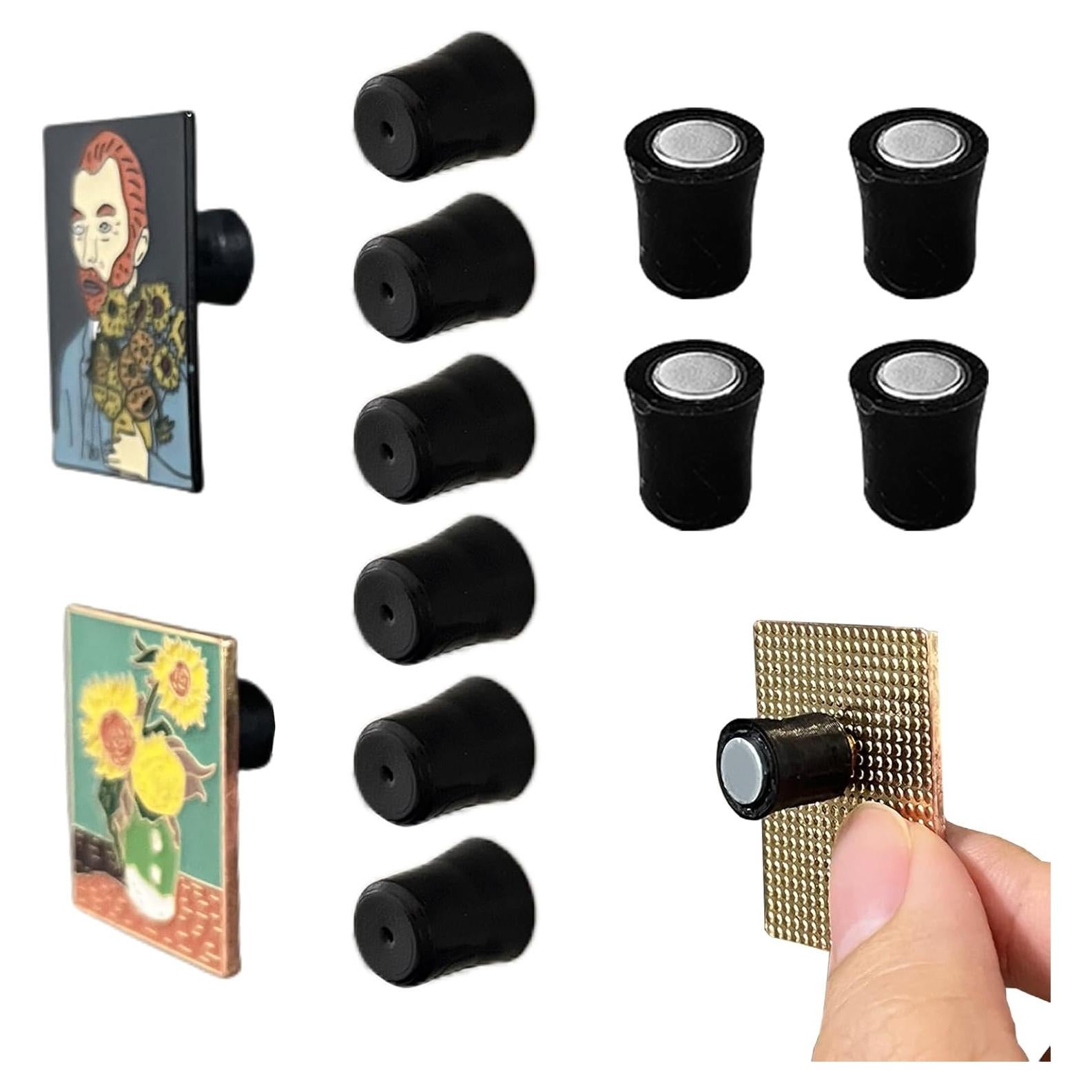 12 Soportes Magnéticos para Pines de Esmalte TEYOUYI Negro
