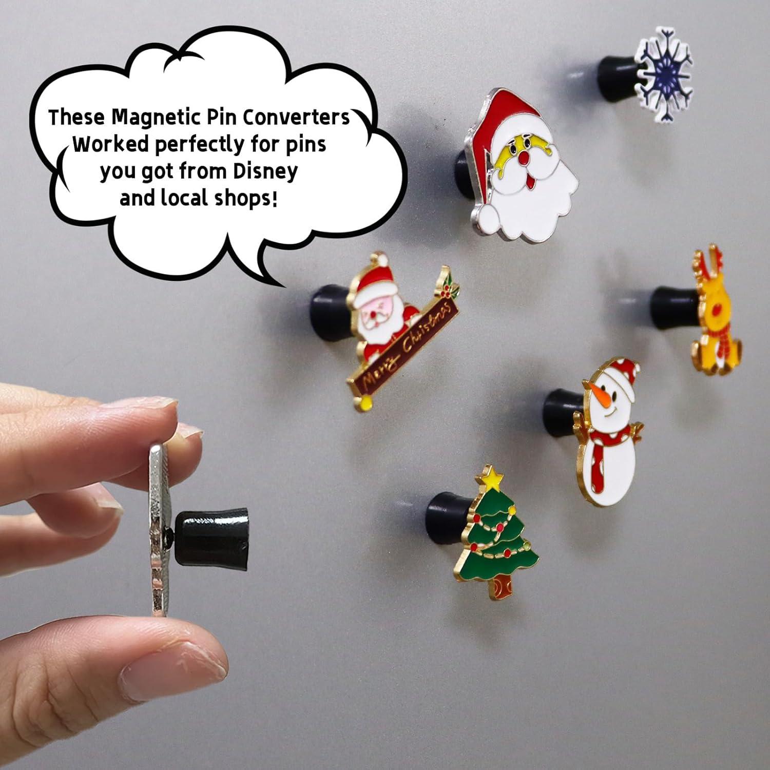 12 Soportes Magnéticos para Pines de Esmalte TEYOUYI Negro