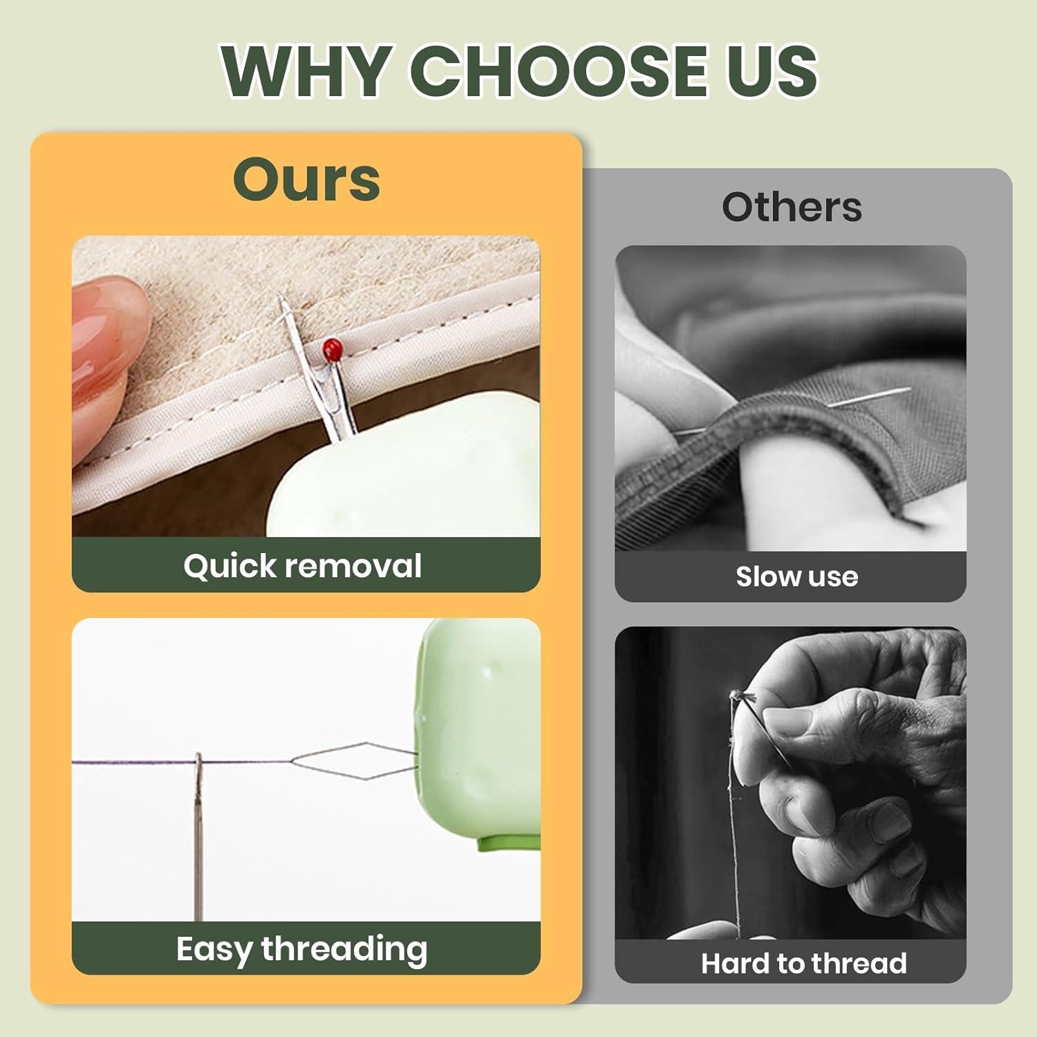 Enhebrador Automático 3 en 1 Kruggo Verde con Estuche