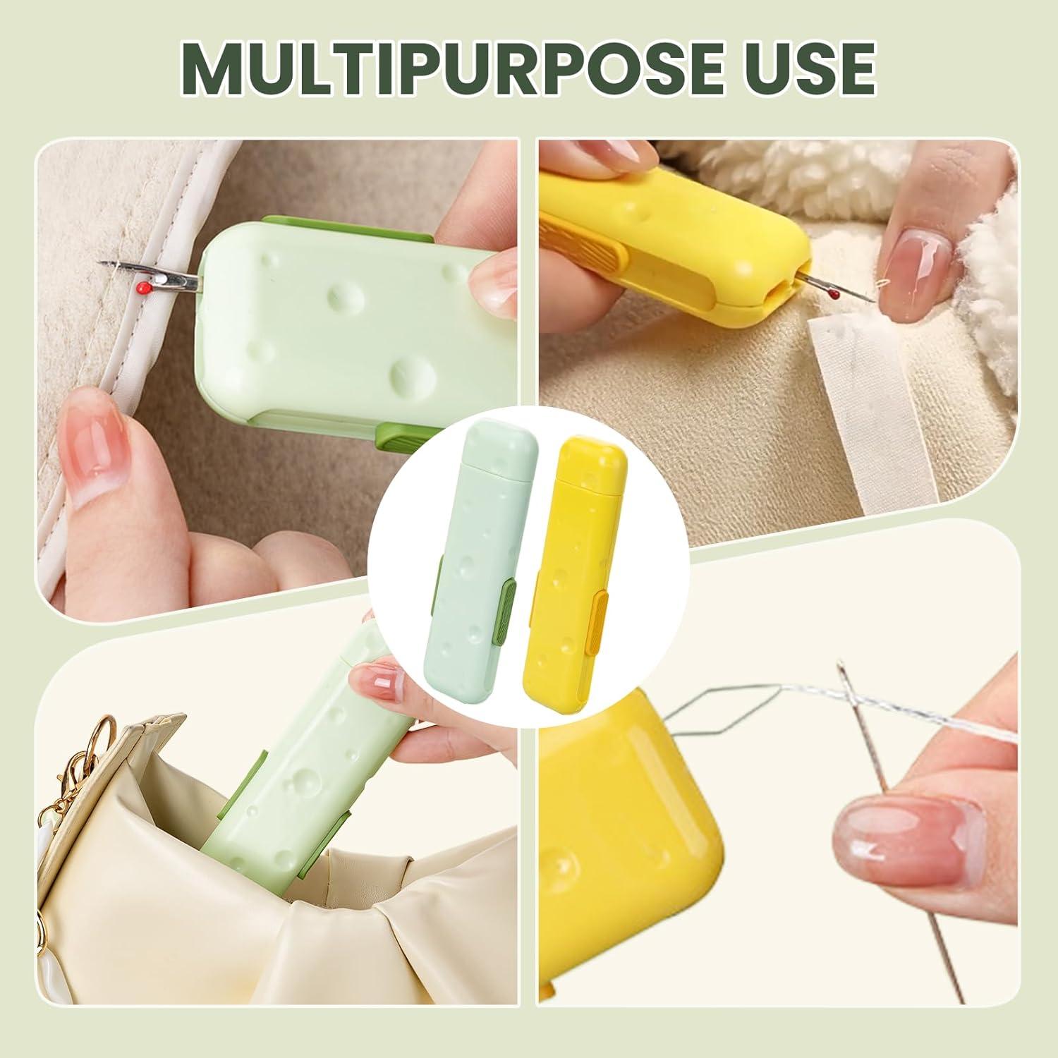 Enhebrador Automático 3 en 1 Kruggo Verde con Estuche