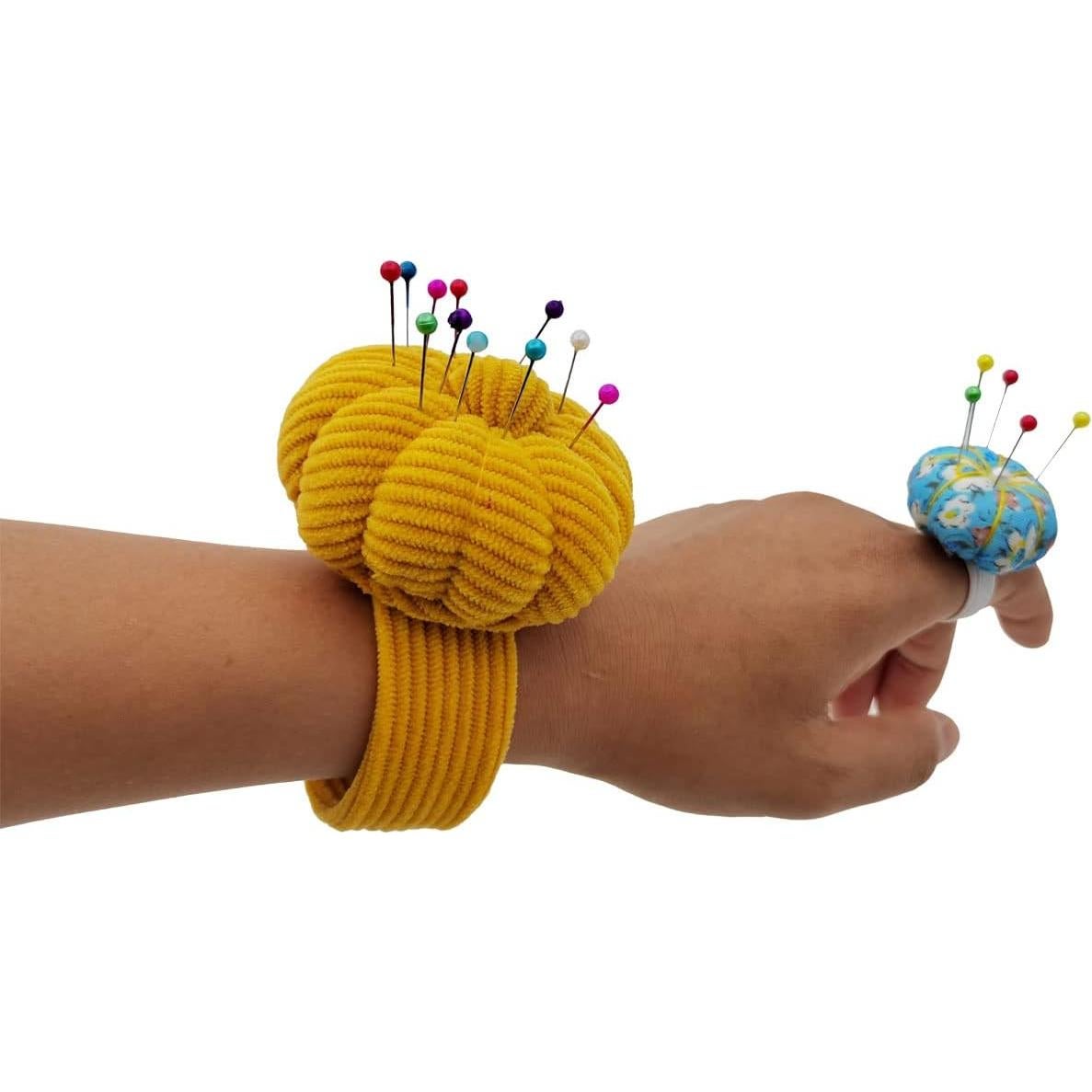 Almohadilla de Agujas para Muñeca y Dedo MEMFISH Amarilla