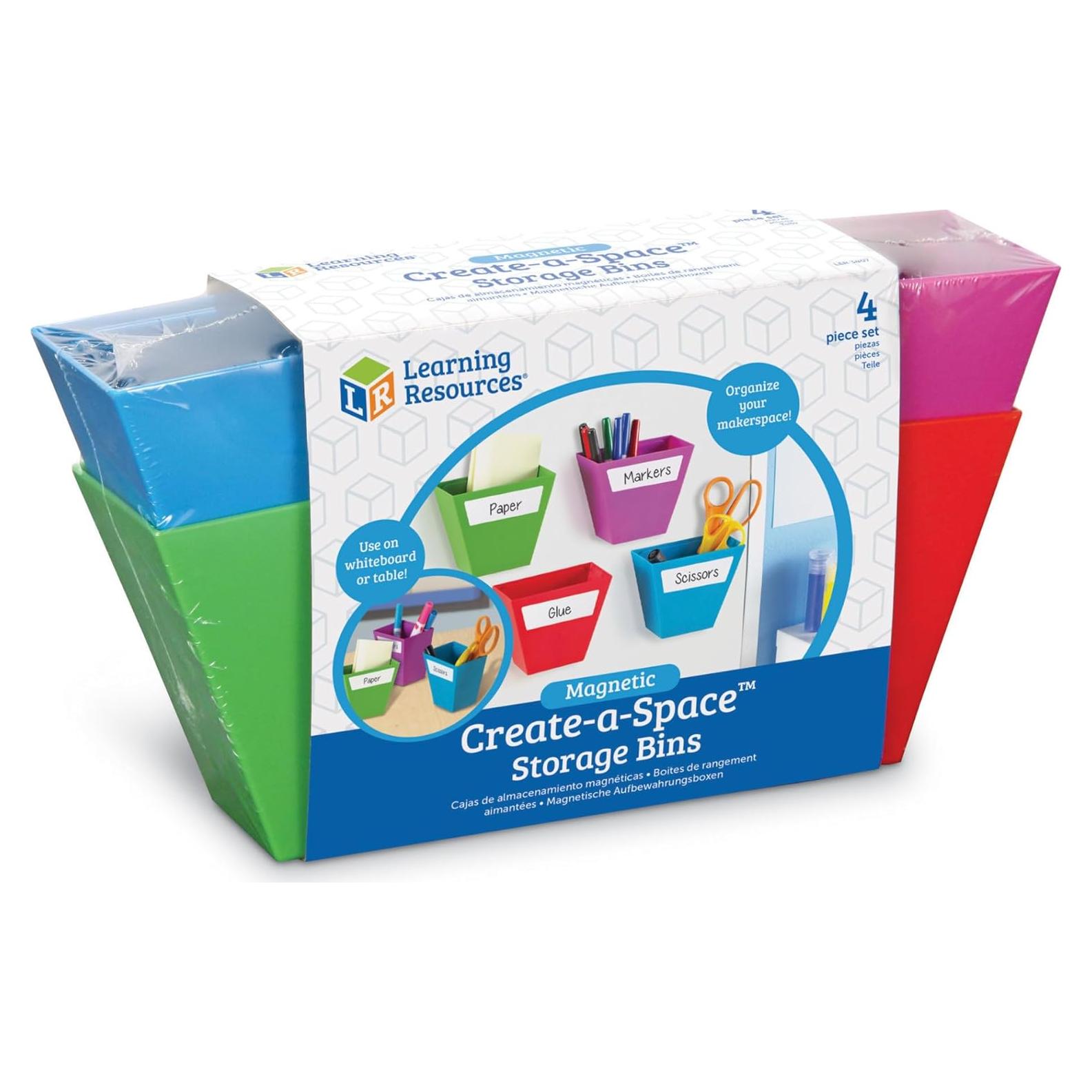 Cajas de Almacenamiento Magnéticas Learning Resources - Juego de 4