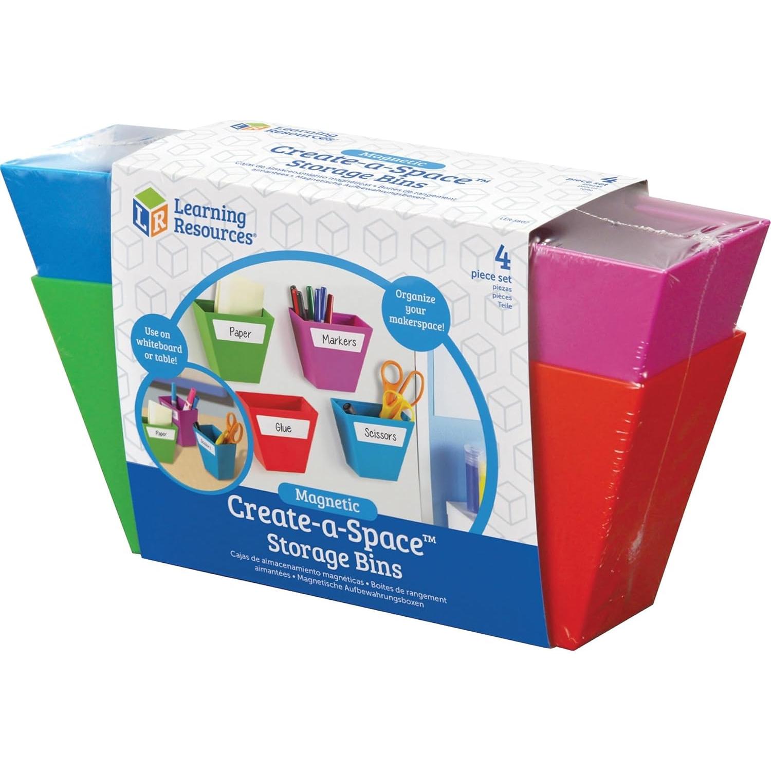 Cajas de Almacenamiento Magnéticas Learning Resources - Juego de 4